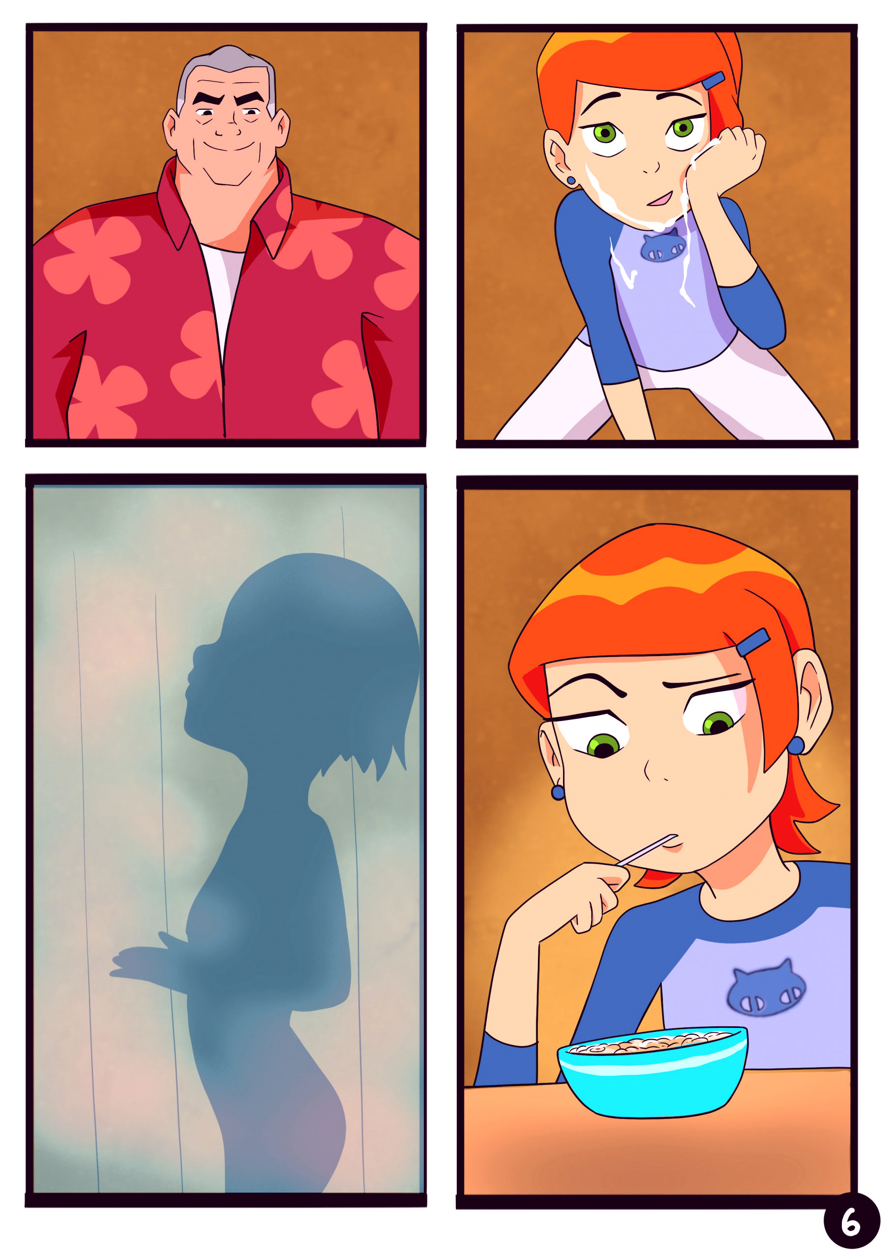 Amazing adventures of gwen and her abusive grandfather porn comic picture 6