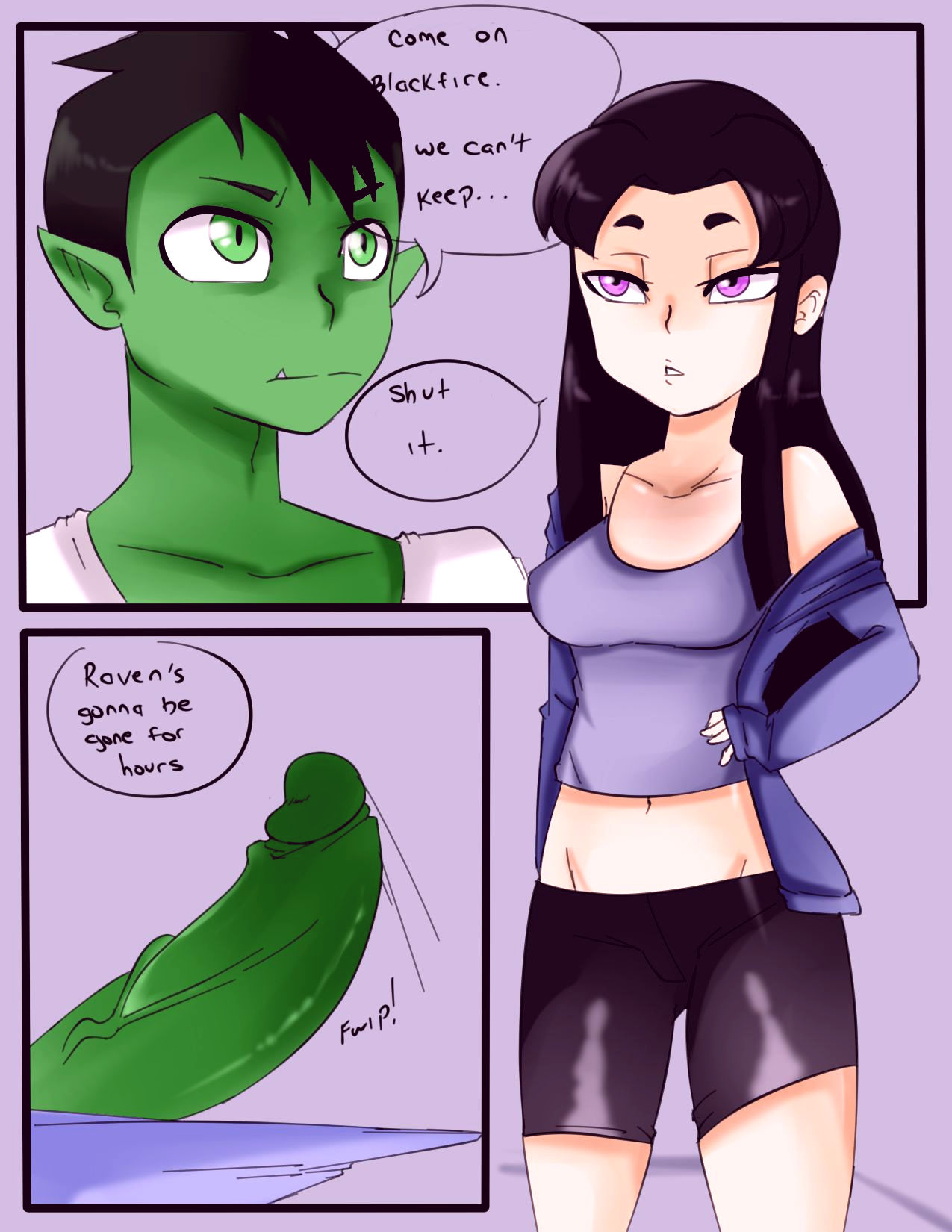 Alone with blackfire porn comic picture 1