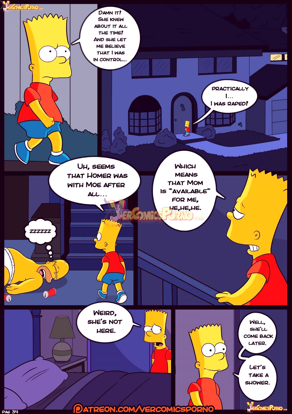 The simpsons old habits 8 porn comic picture 35