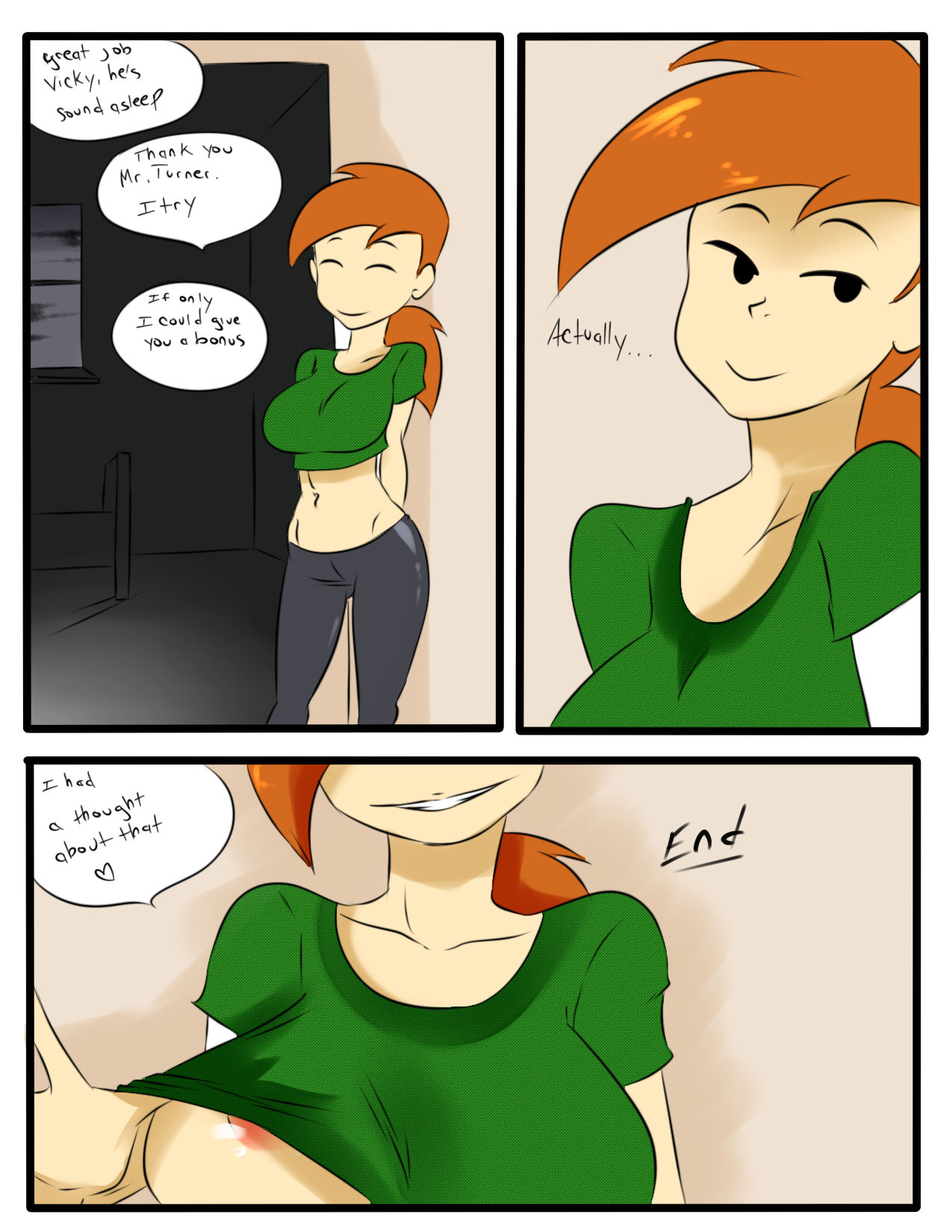 Vicky the baby sitter porn comic picture 5