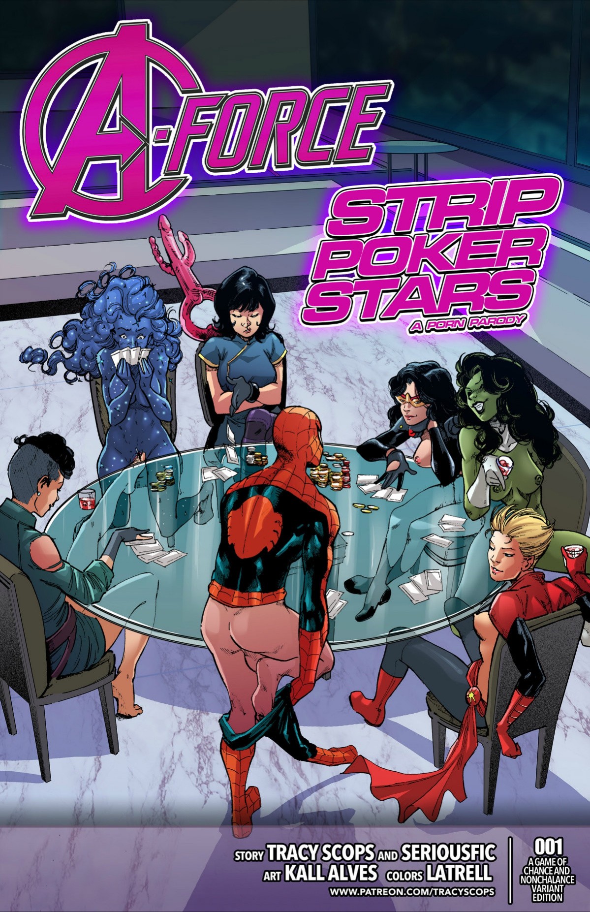 A-Force - Strip Poker Stars porn comic picture 1