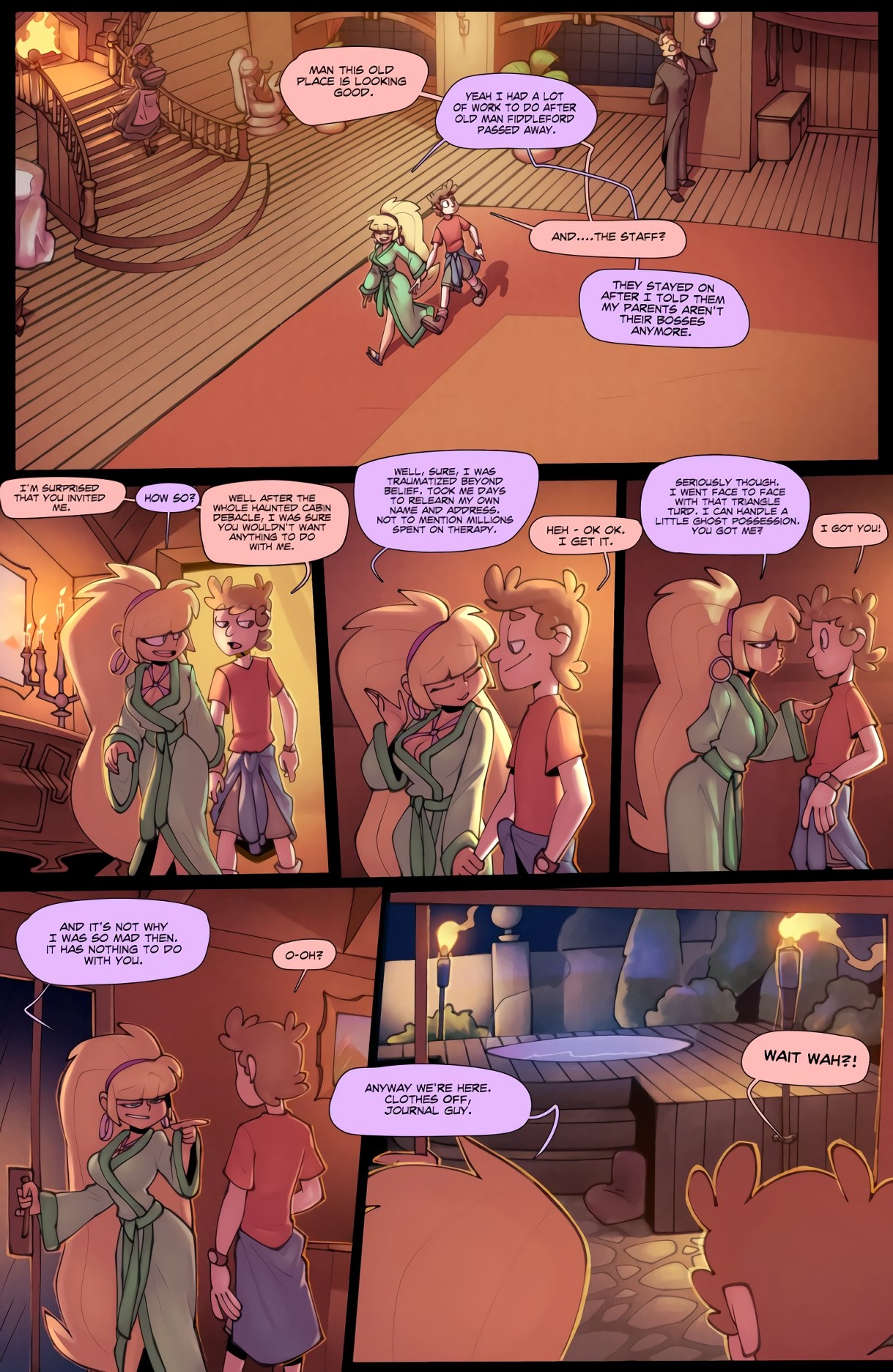 Hot tub Hijinx porn comic picture 2