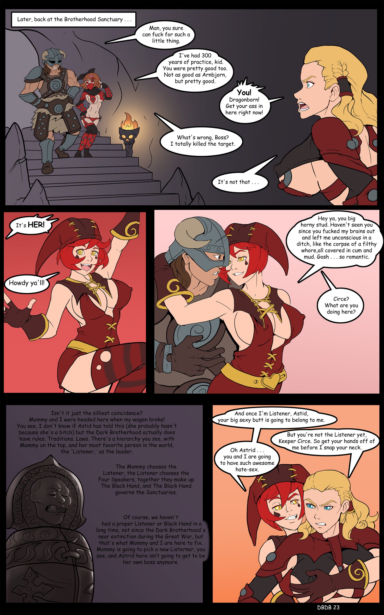 Dragonborn and the Dark Brotherhood porn comic picture 24