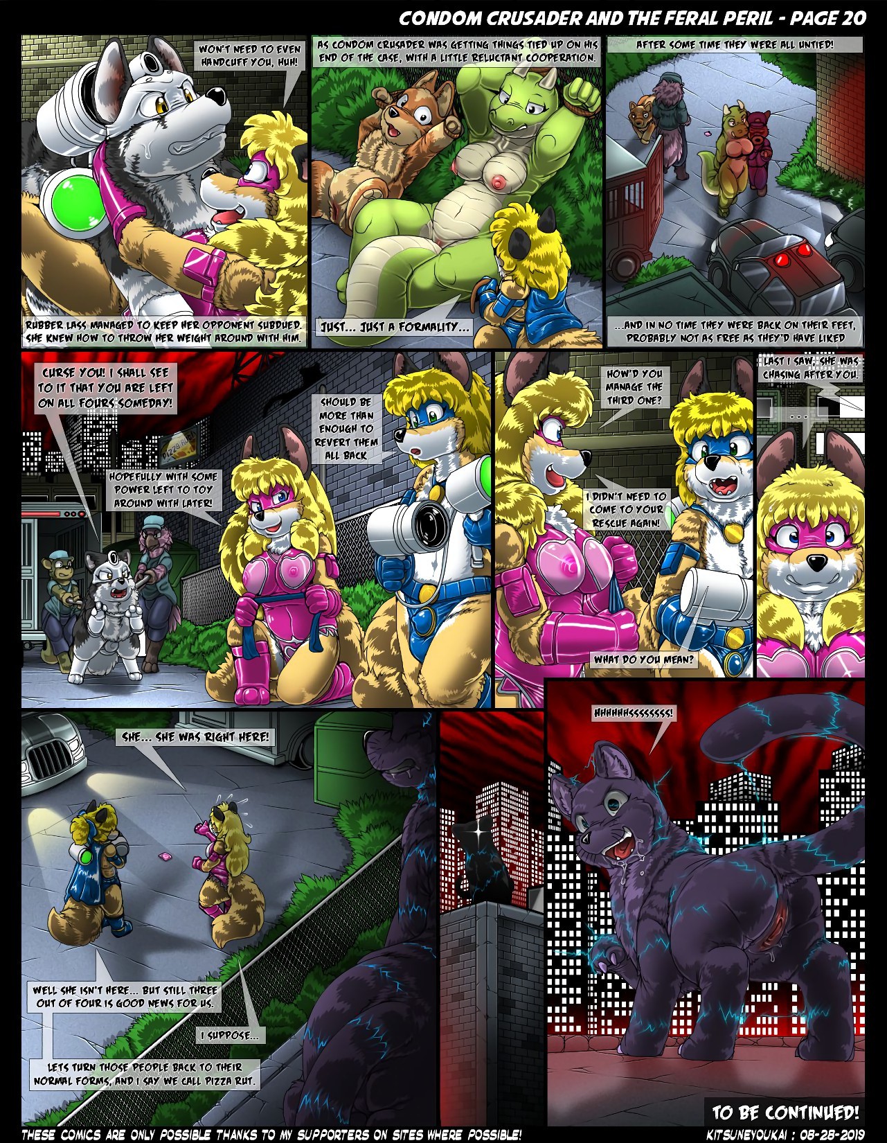 Condom Crusader and the Feral Peril porn comic picture 20