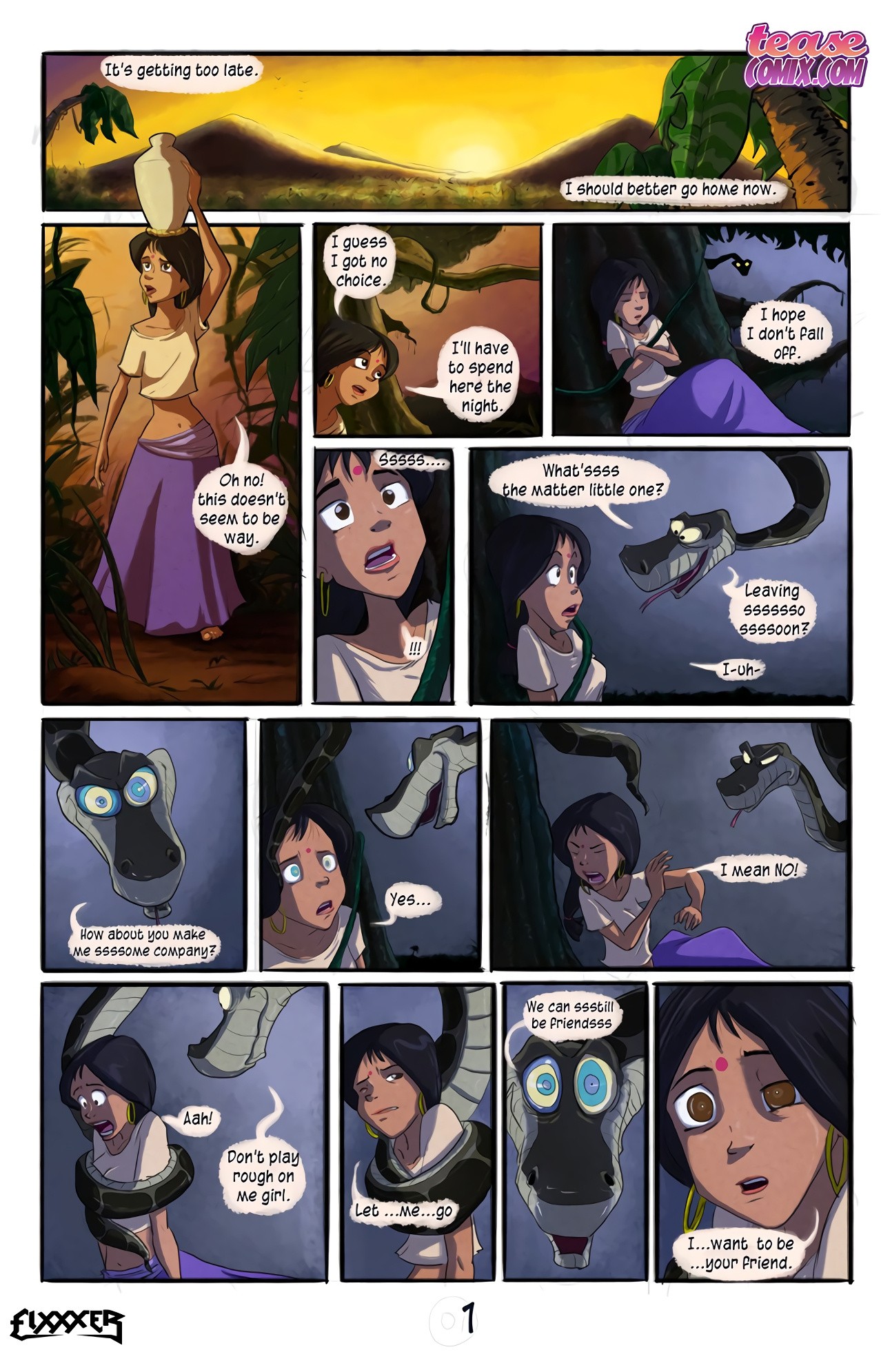 Kaa and Shanti porn comic picture 2