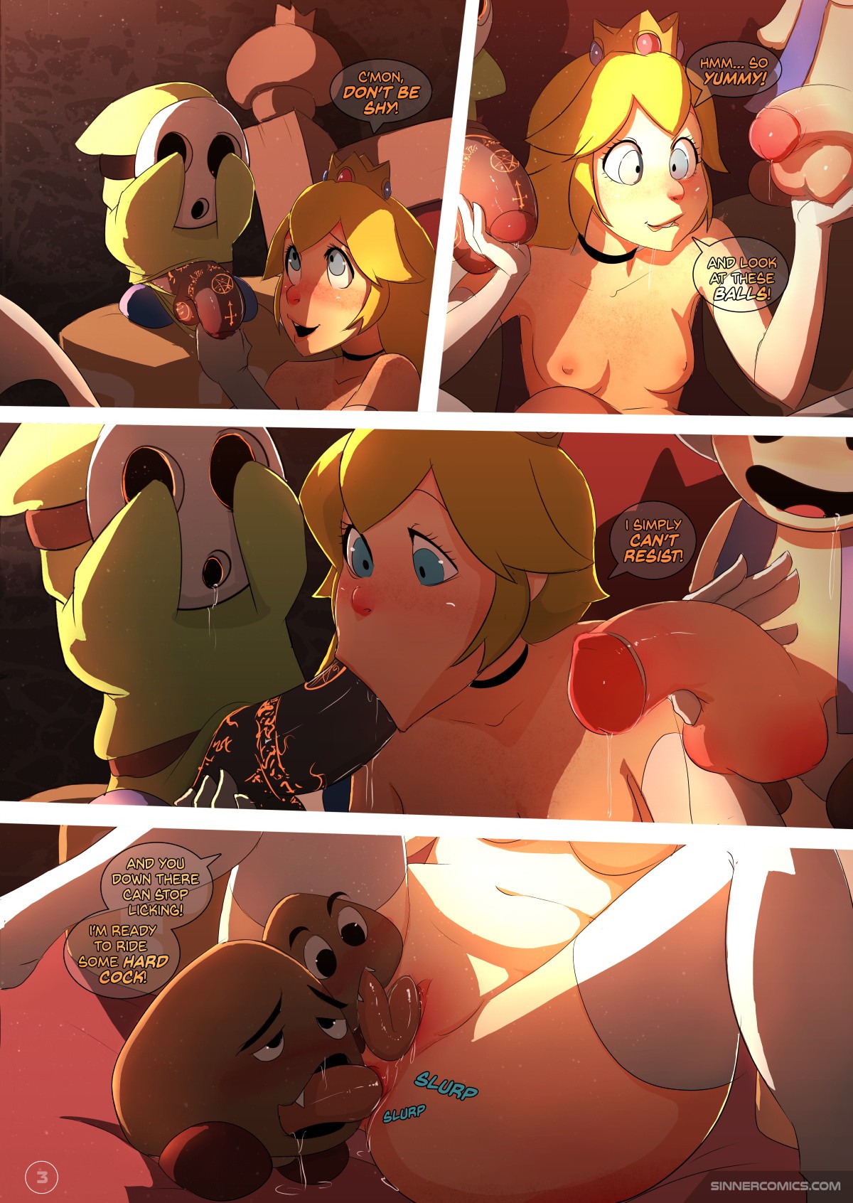 Peach Princess porn comic picture 3