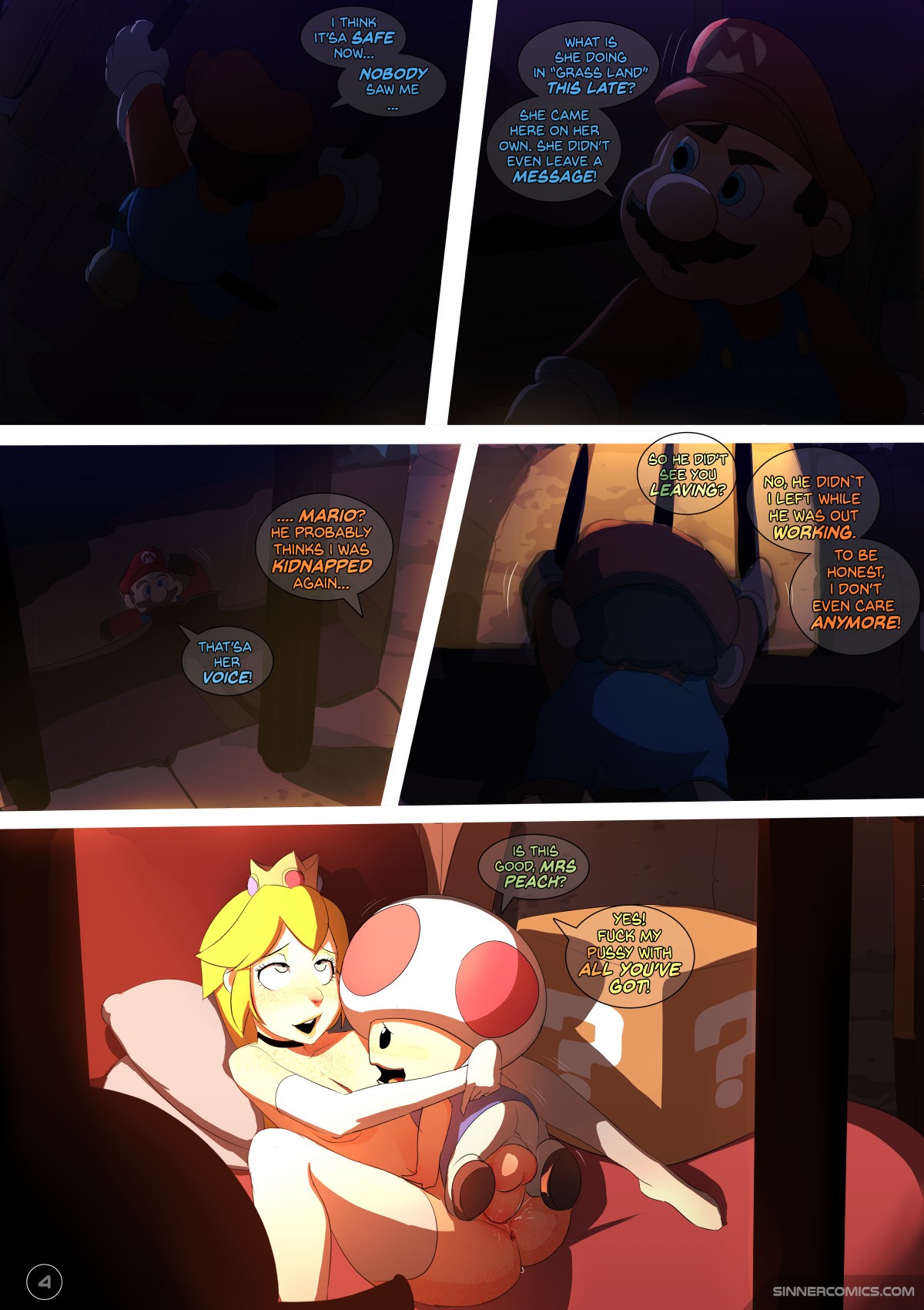 Peach Princess porn comic picture 4