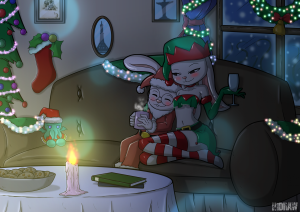 A particularly Merry winter porn comic picture 1