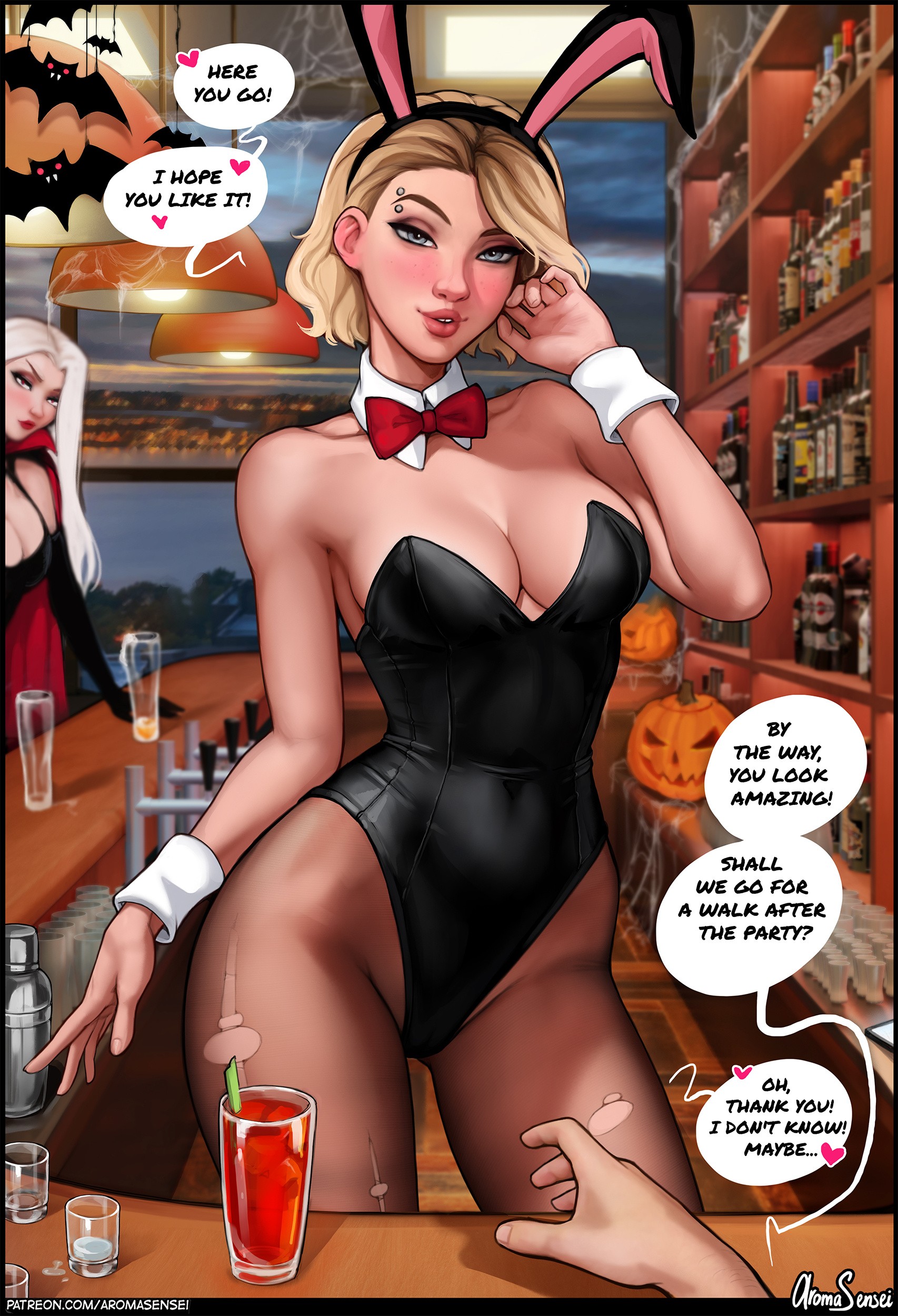 Halloween party at Frozen Inc! porn comic picture 3