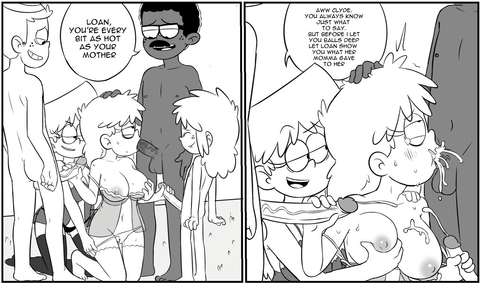 Lincoln x Leni x Liena x Lori x Loan x Clyde x Lemy porn comic picture 7