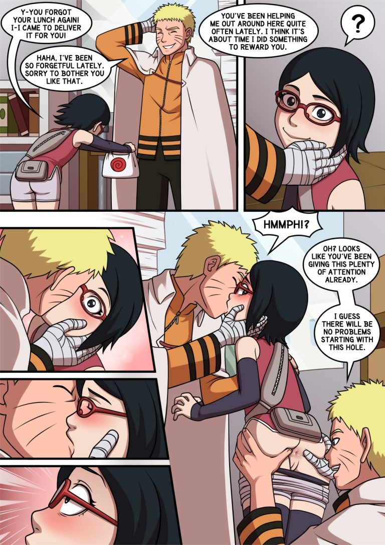 Naruto x Sarada porn comic picture 1
