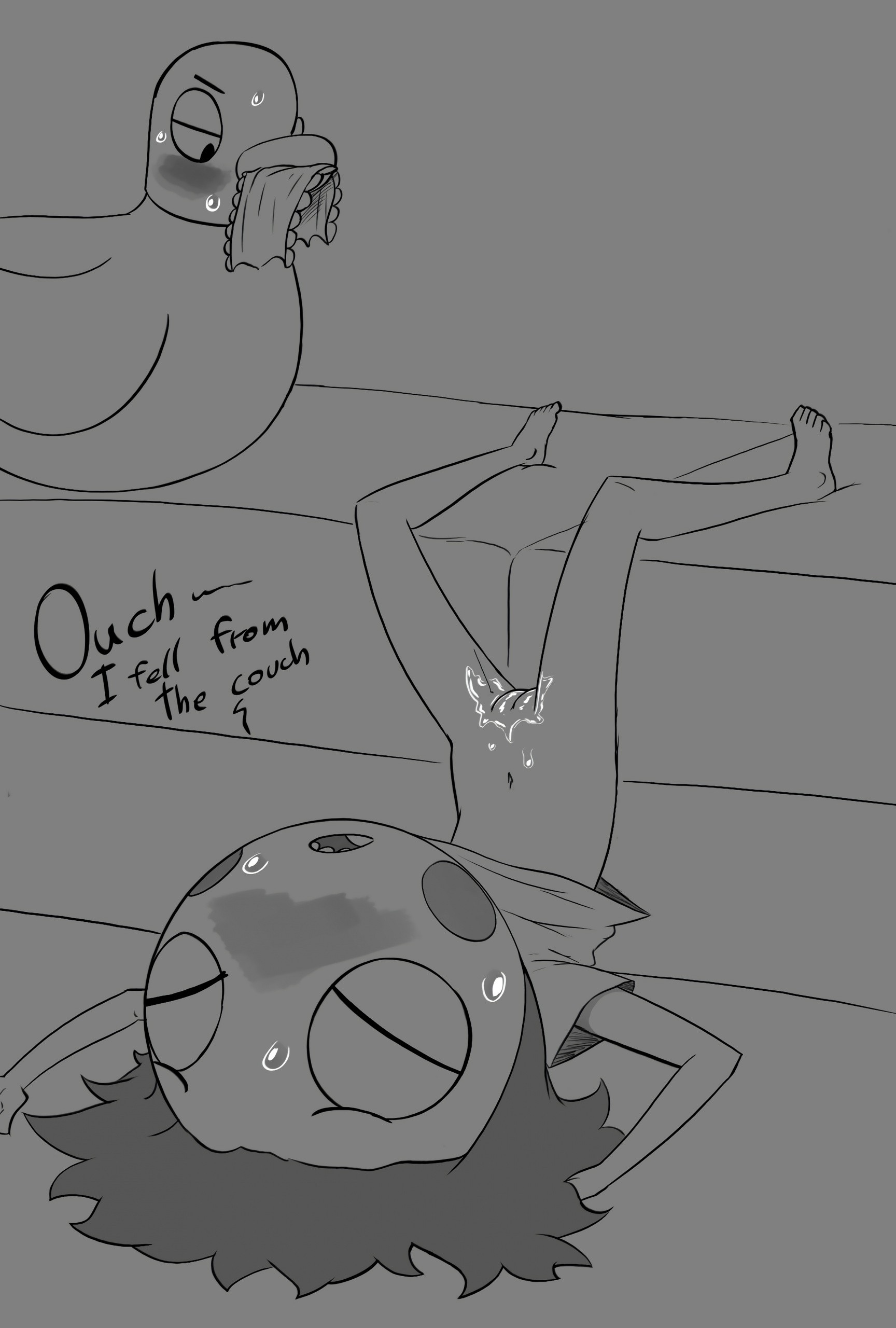 Sarah and Duck Greyscale Set porn comic picture 30