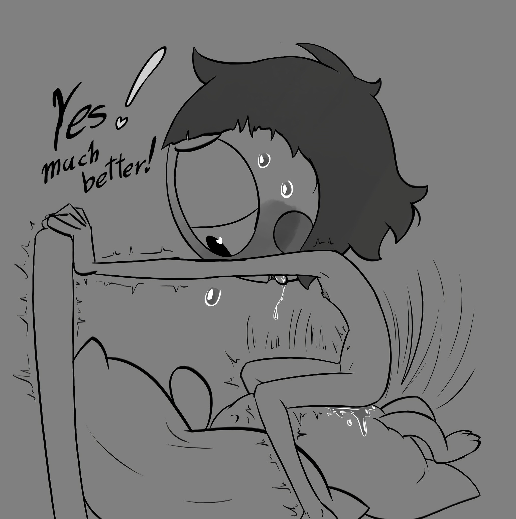 Sarah and Duck Greyscale Set porn comic picture 46