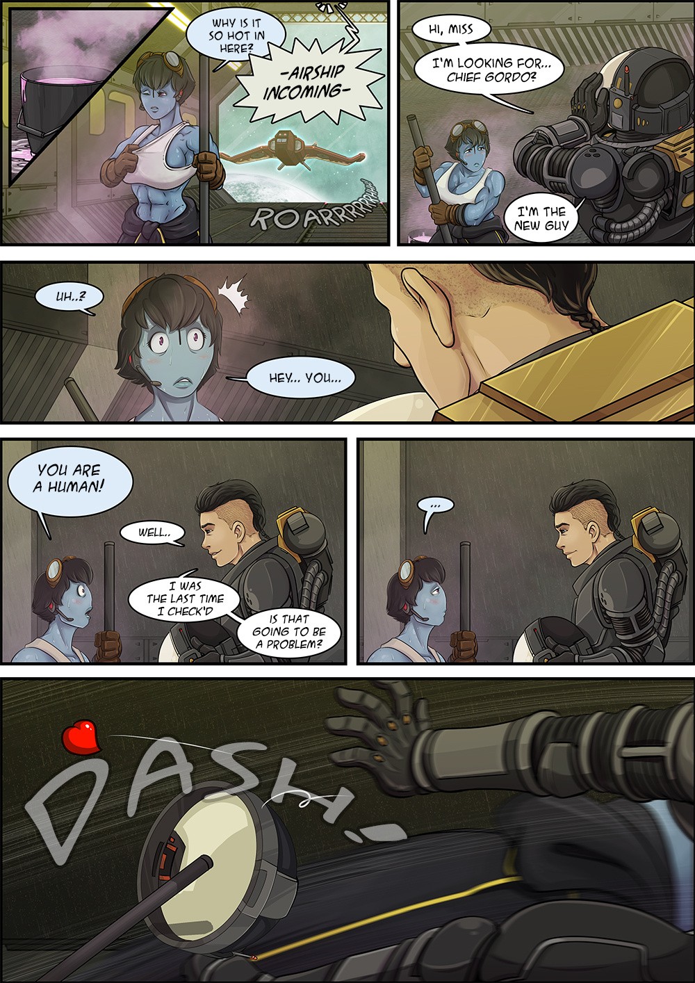 Straight Down to the Hangar porn comic picture 6