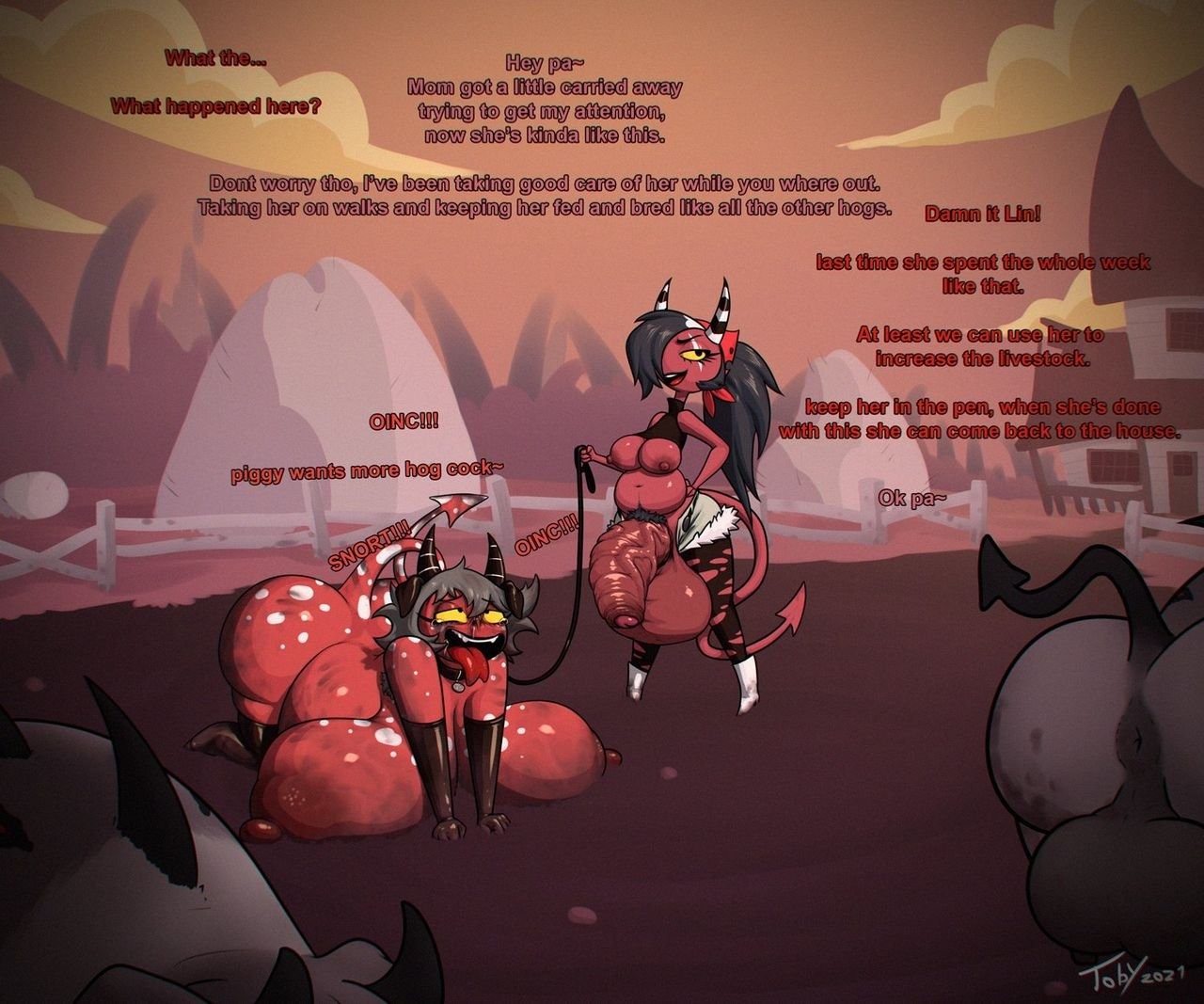 Hell's farm porn comic picture 11