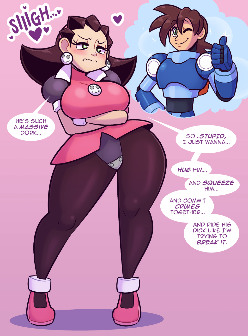 Tron Bonne and Mega-Dweeb porn comic picture 3