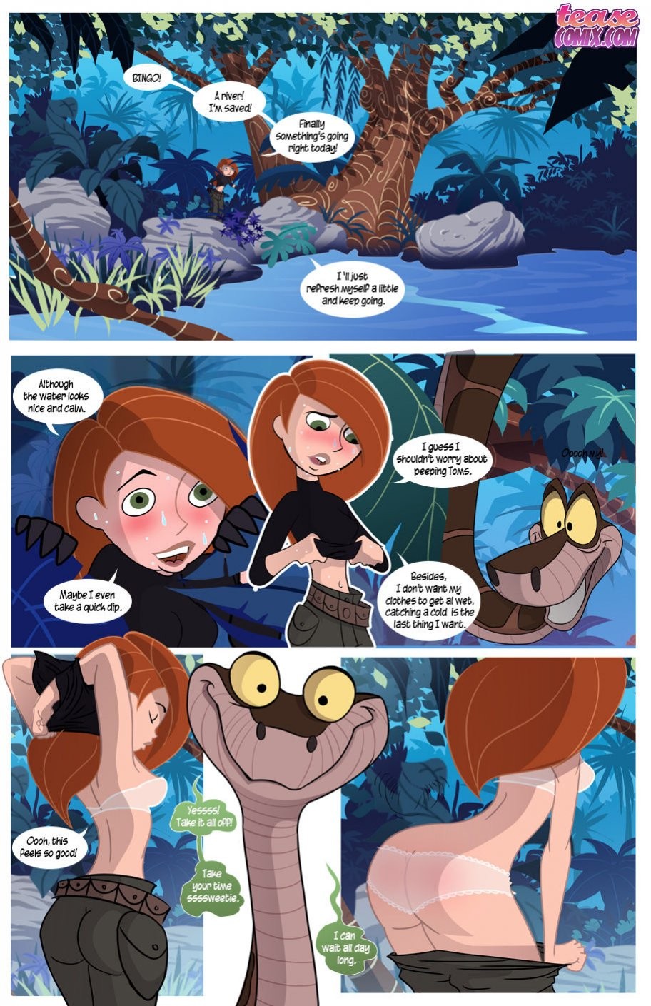Kim vs Kaa. To Coil a Spy porn comic picture 9