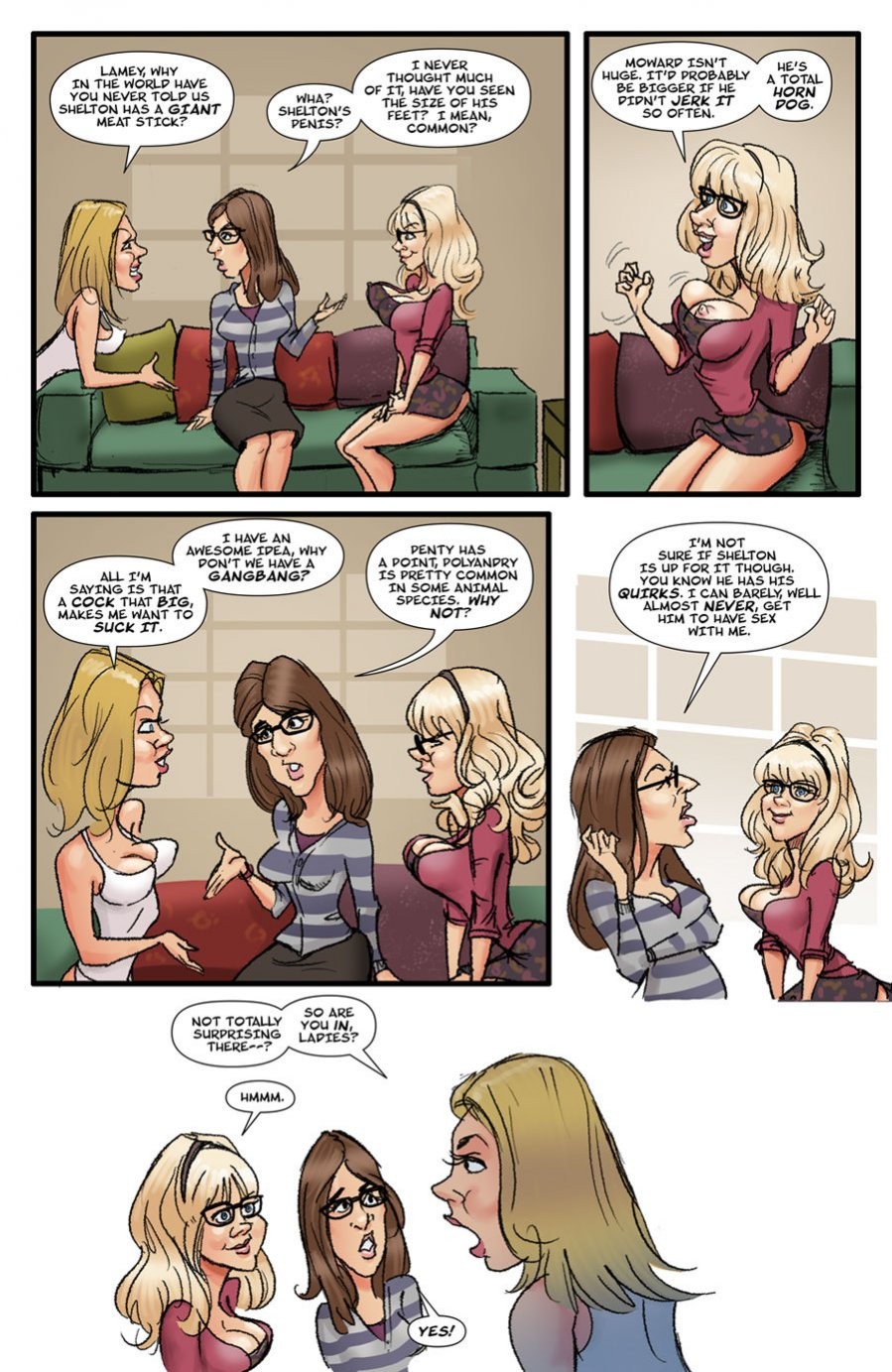 The big gang bang theory porn comic picture 3