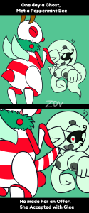 A Ghost and a Peppermint Bee porn comic picture 1