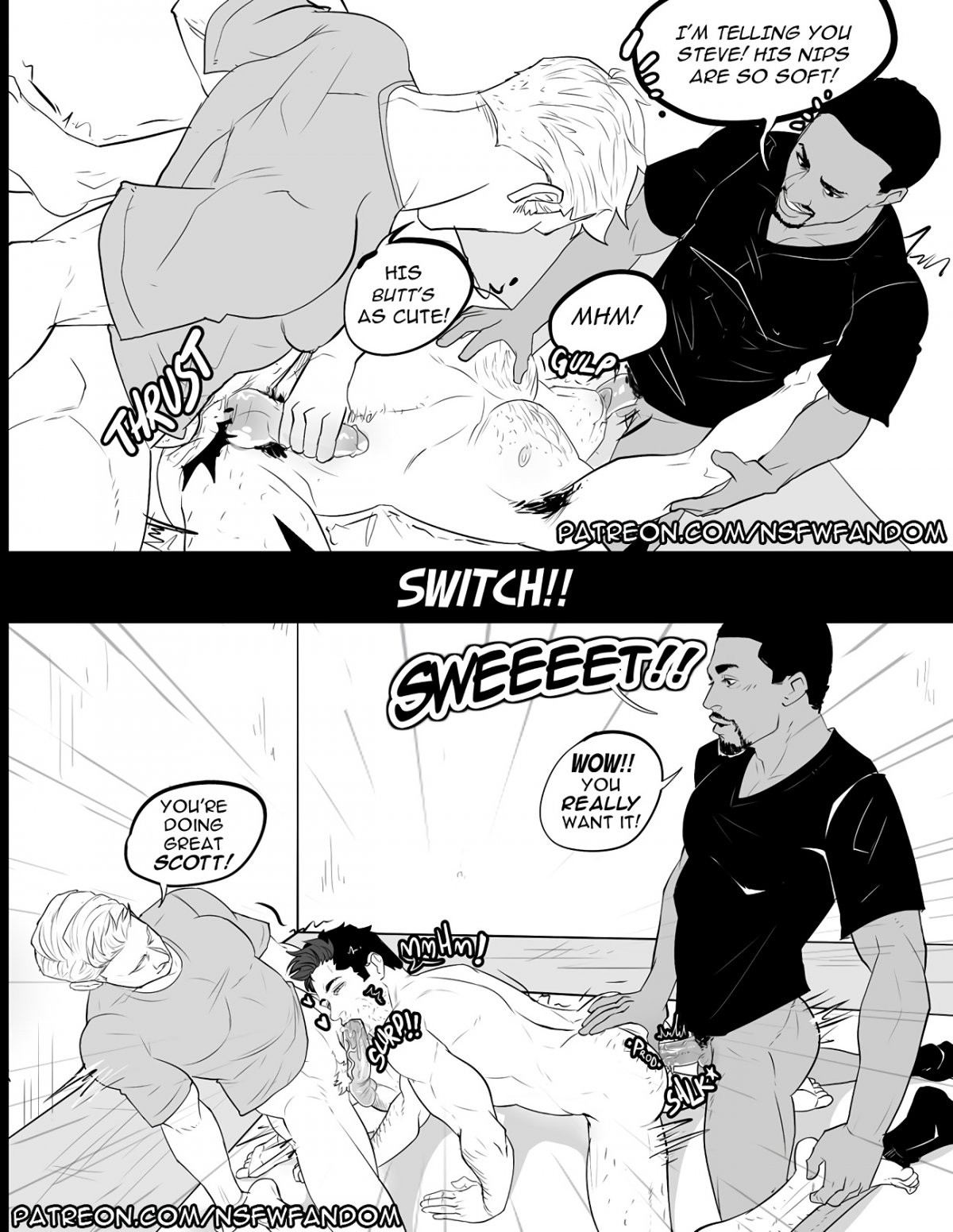 Antman, Cap, and Falcon Threesome porn comic picture 6
