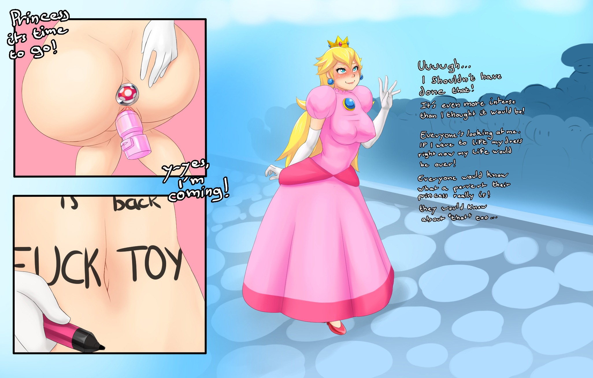 Bitchy Peach porn comic picture 3