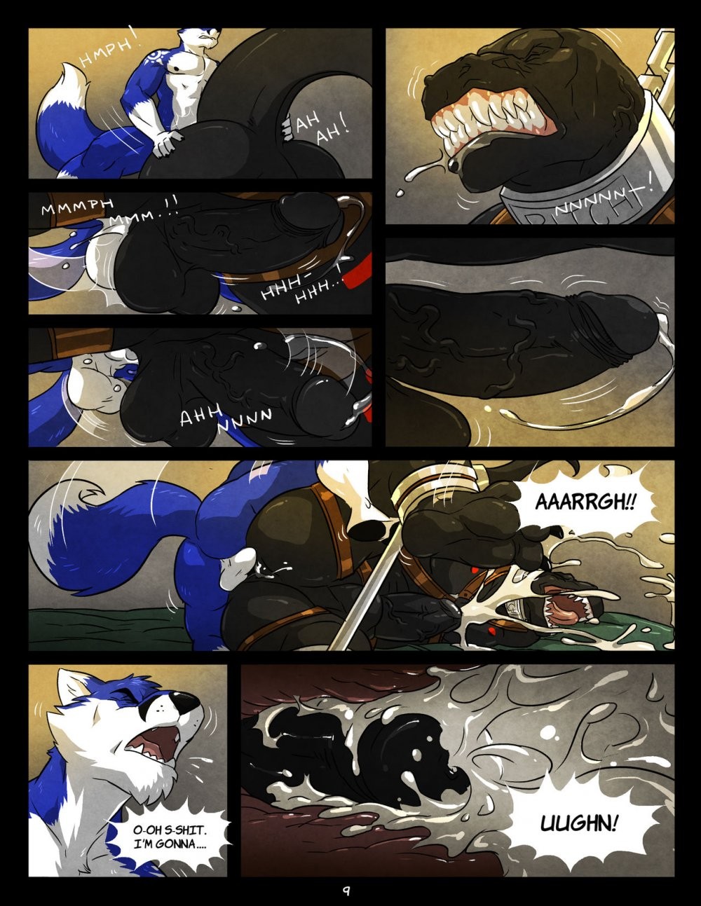Black and Blue porn comic picture 9