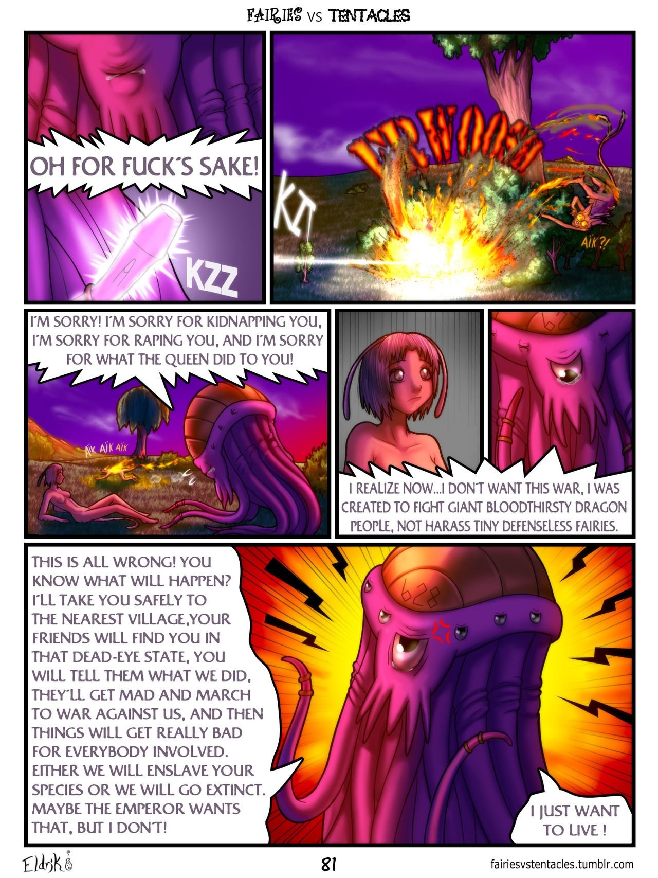 Fairies vs Tentacles 2 porn comic picture 18