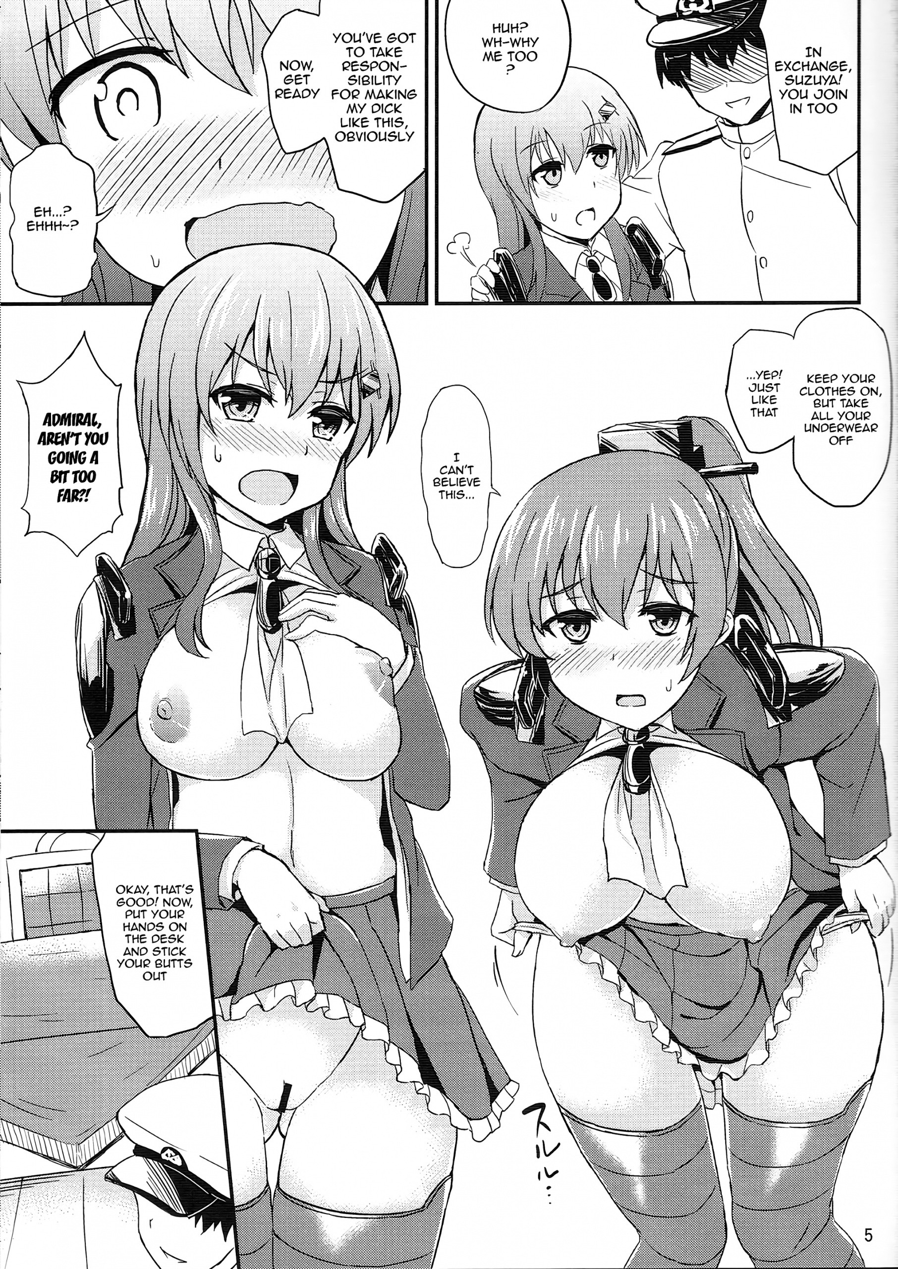 I Want to be Stuck Between Suzuya and Kumano! hentai manga picture 4