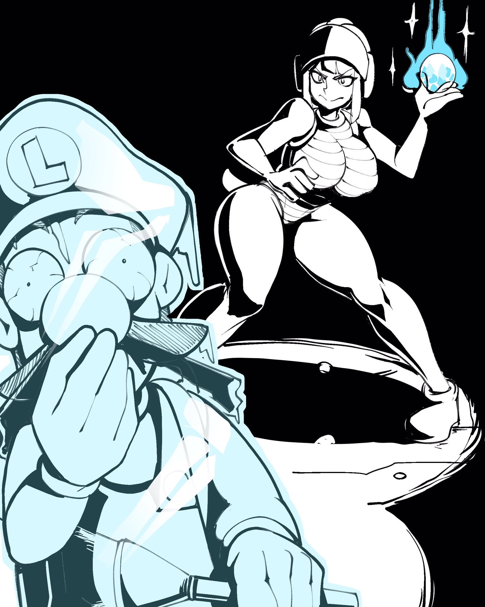 Inktober 2 - Luigi's Mansion hentai manga picture 17