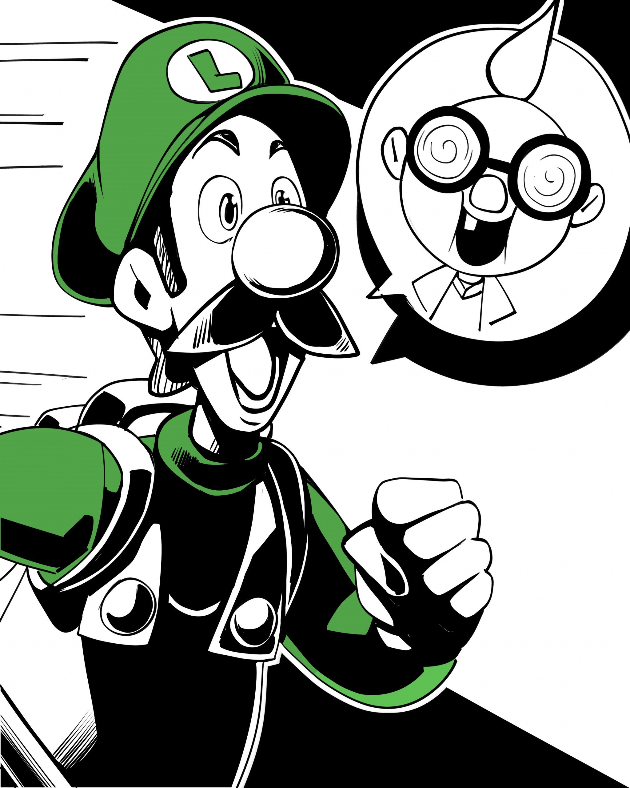 Inktober 2 - Luigi's Mansion hentai manga picture 36