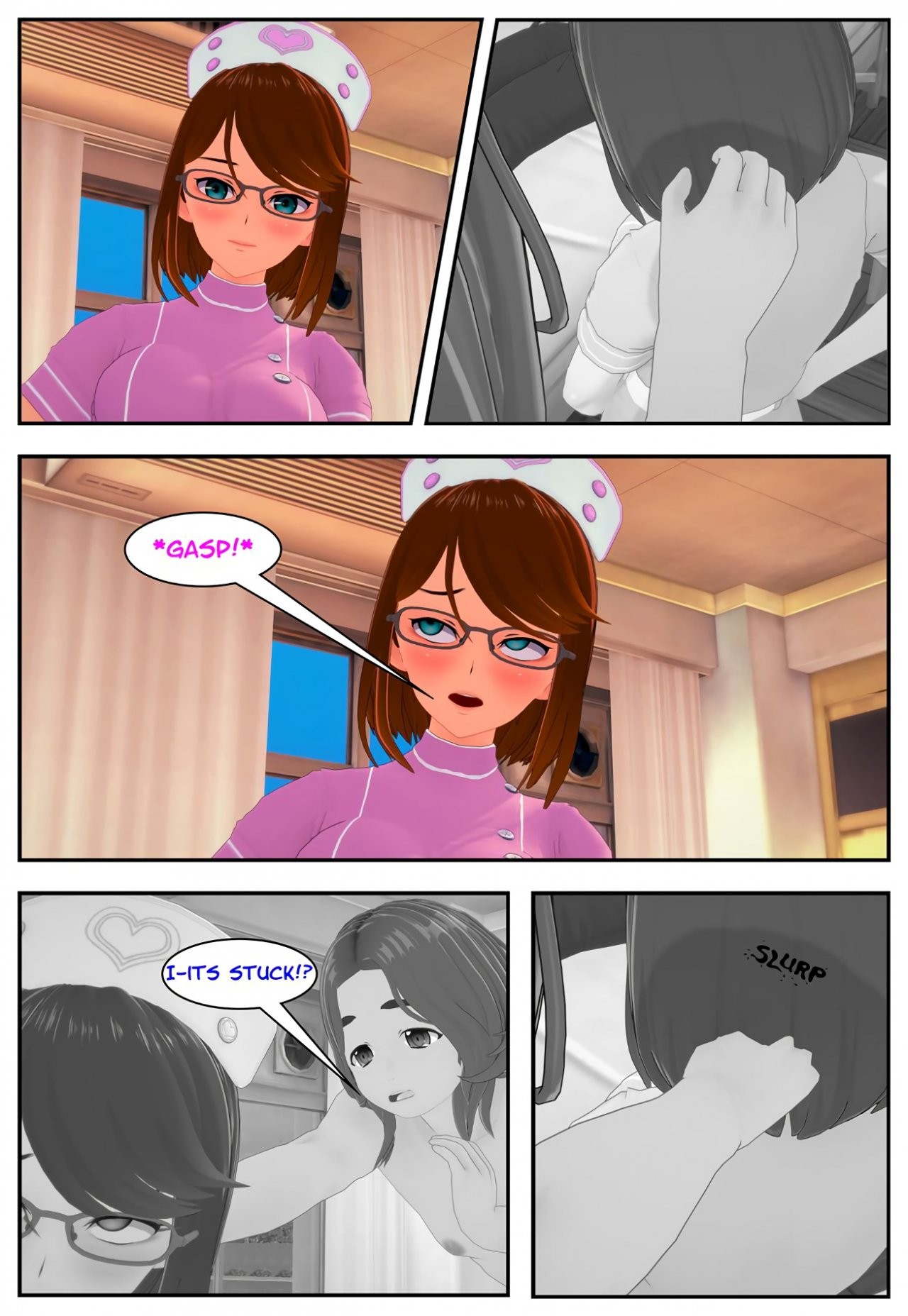 Nurse Nina's night porn comic picture 7