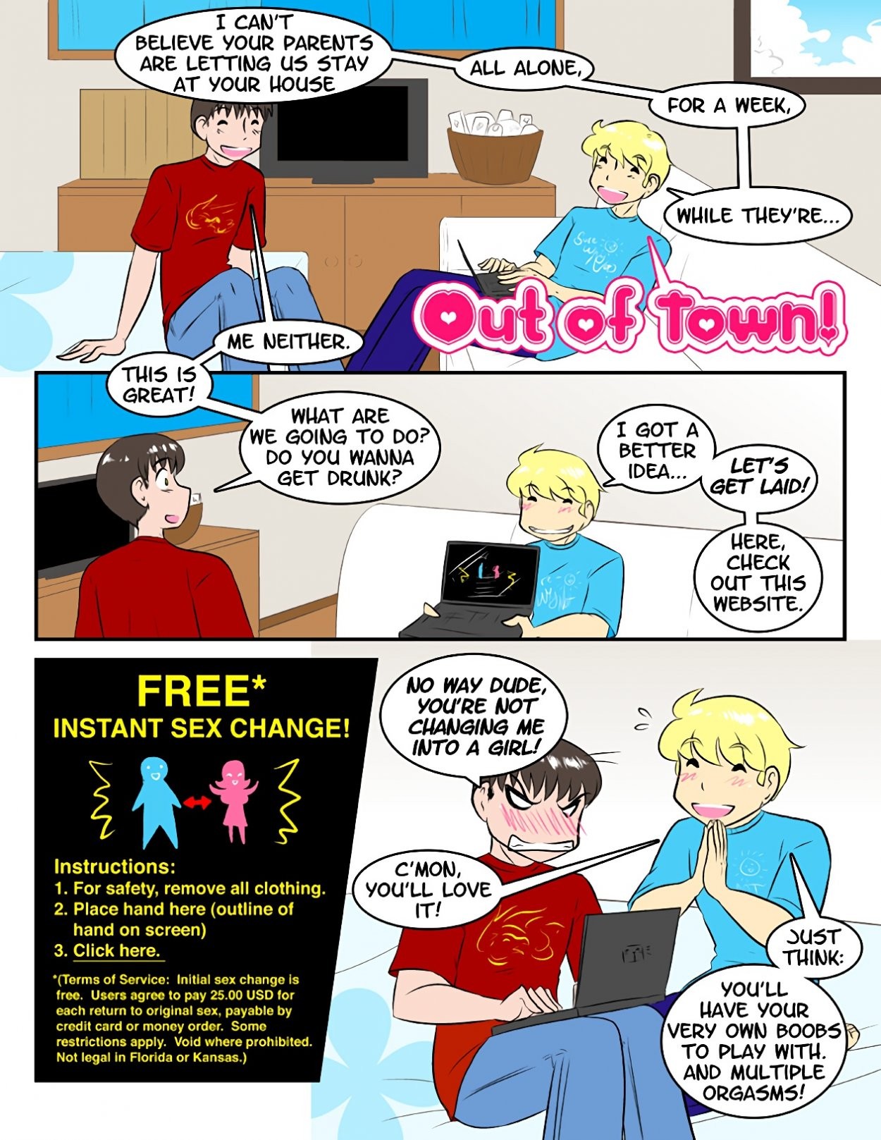Out of Town porn comic picture 1