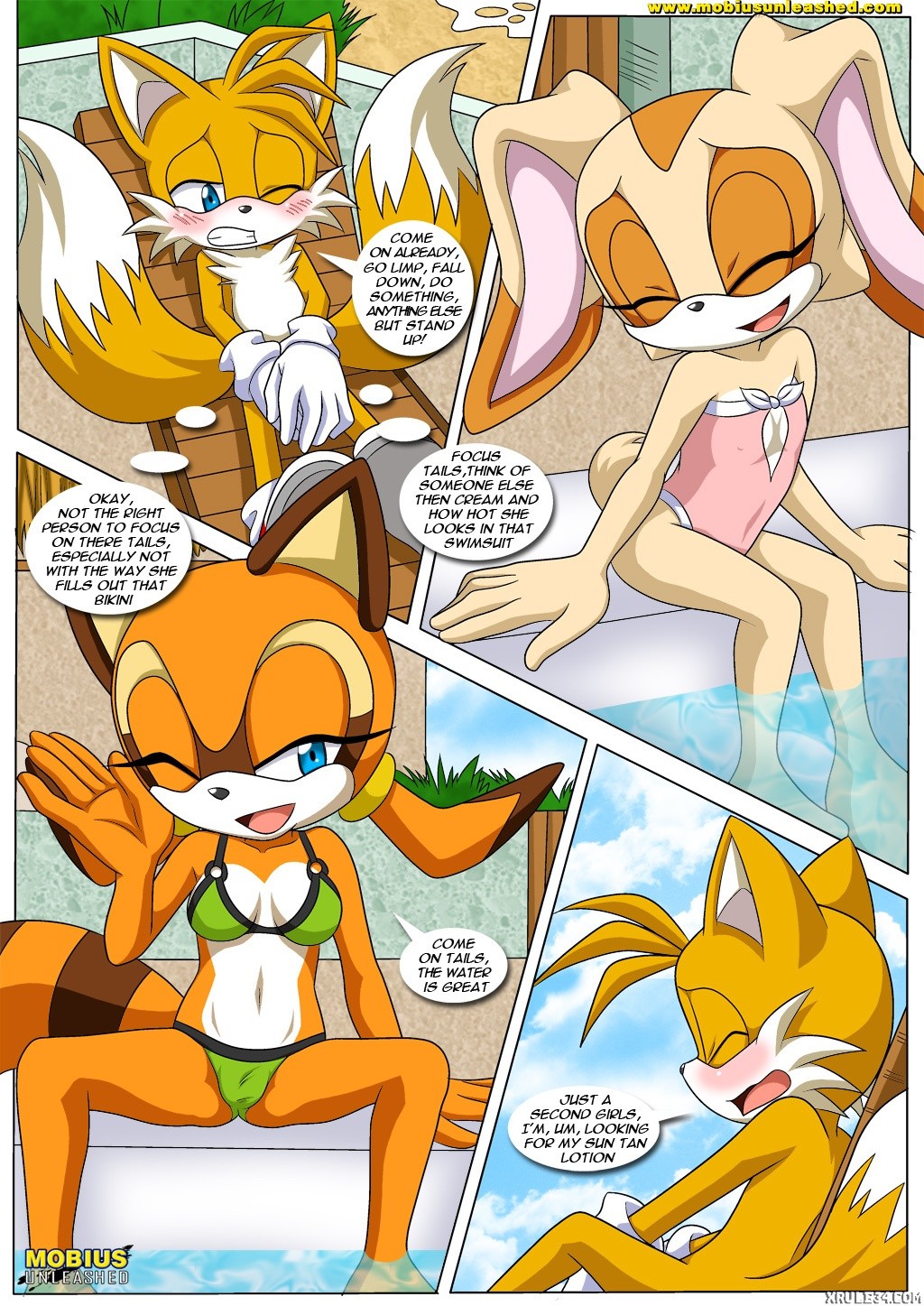 Poolside Fun porn comic picture 2
