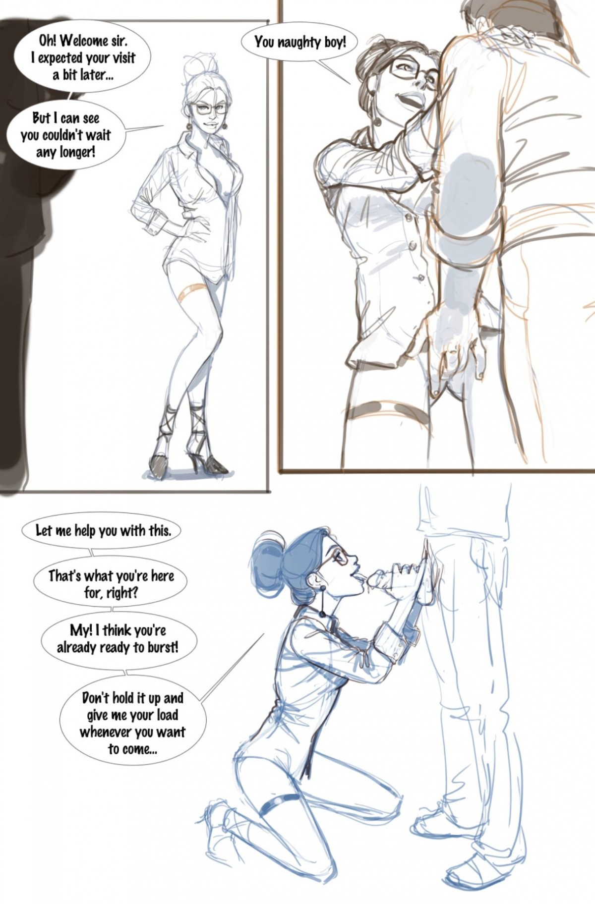 Quickie 01 – The Escort porn comic picture 1