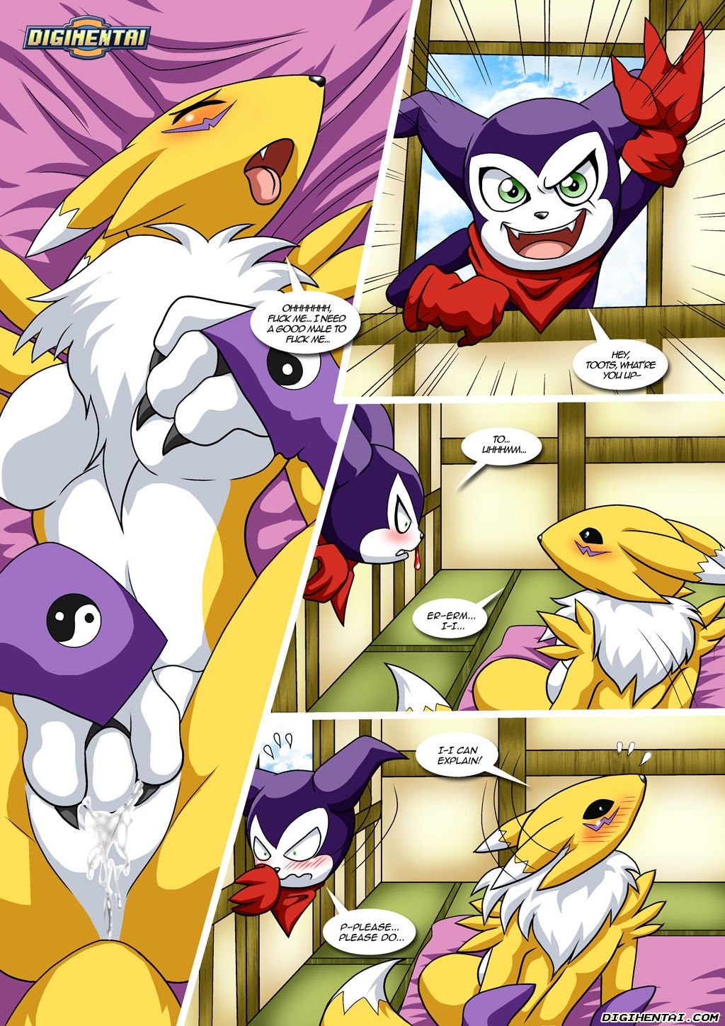 Renamon's First Time porn comic picture 3