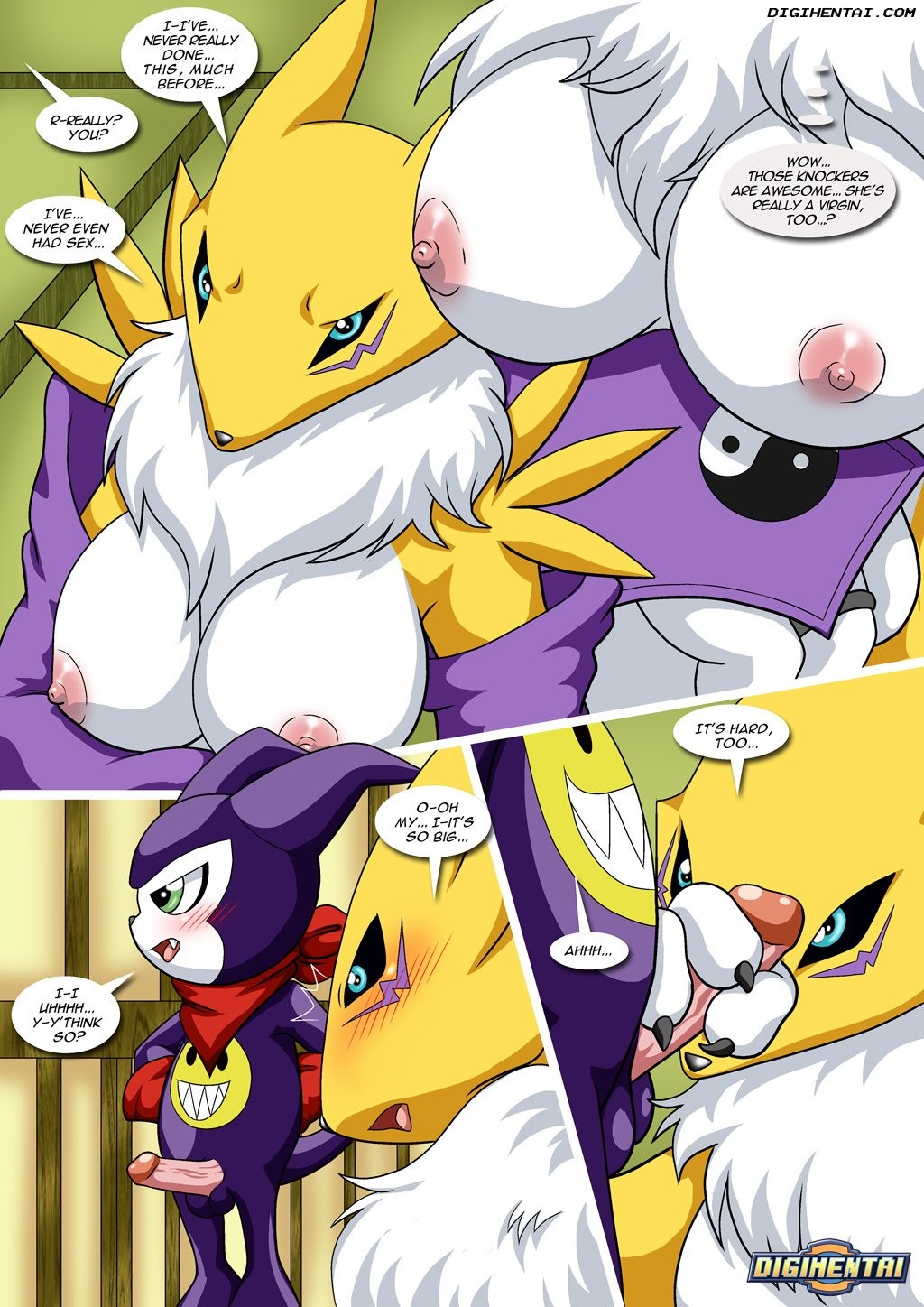 Renamon's First Time porn comic picture 4