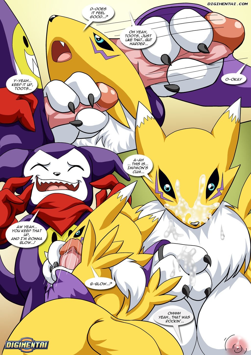Renamon's First Time porn comic picture 5