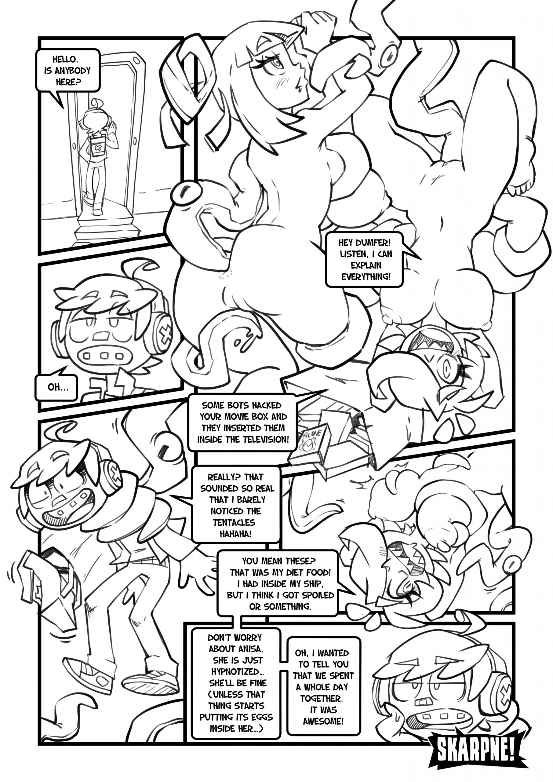 Skarpworld 6: Movie Night porn comic picture 18