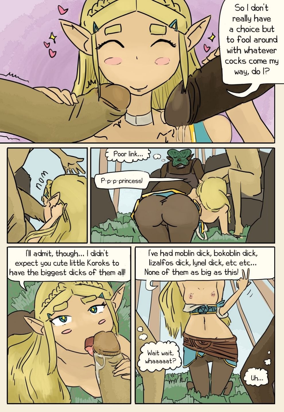 TWO KOROKS FUCK ZELDA porn comic picture 4