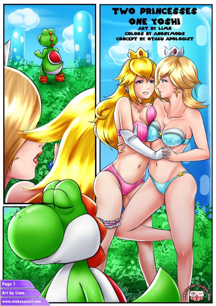 Two Princesses One Yoshi porn comic picture 1