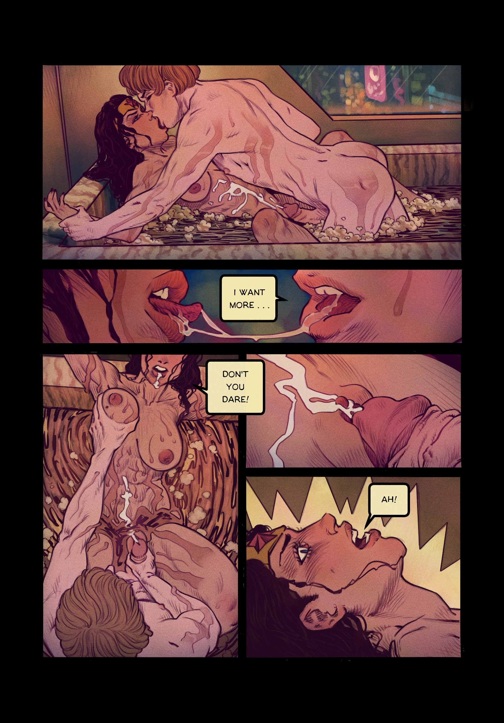 Wonder Woman's Bathroom Break porn comic picture 4
