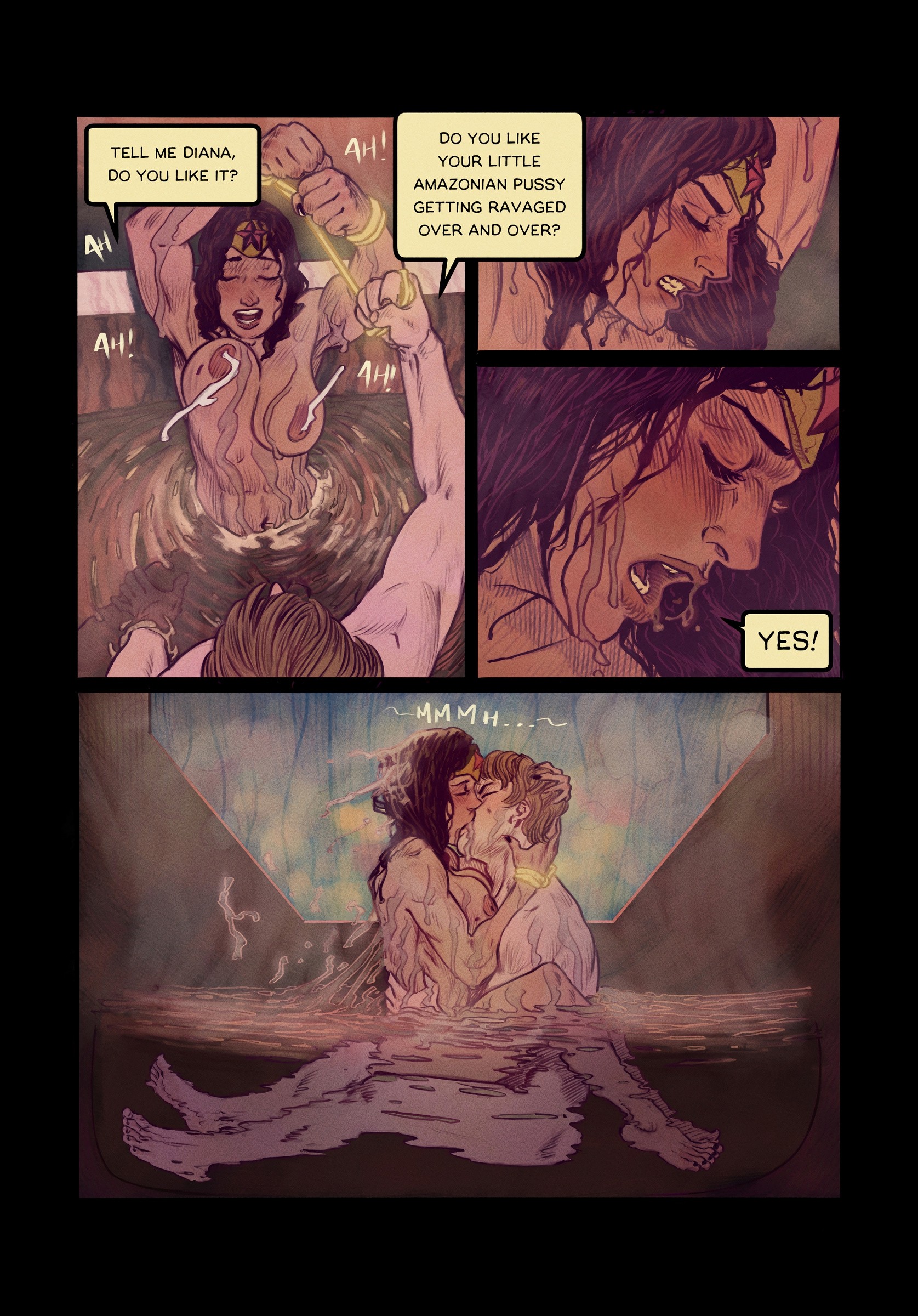 Wonder Woman's Bathroom Break porn comic picture 6