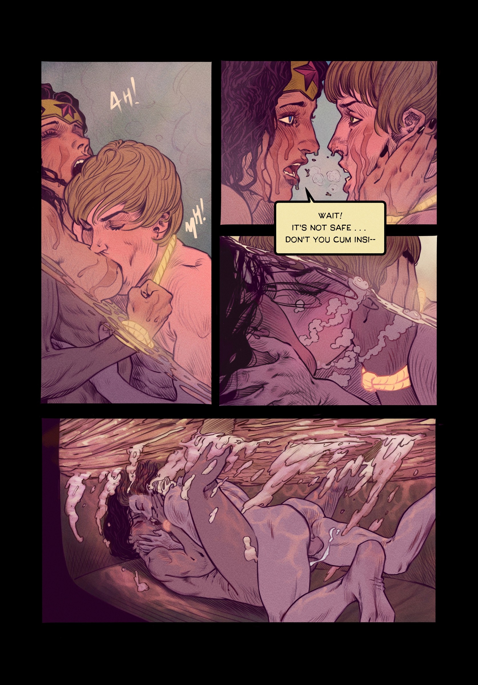 Wonder Woman's Bathroom Break porn comic picture 7
