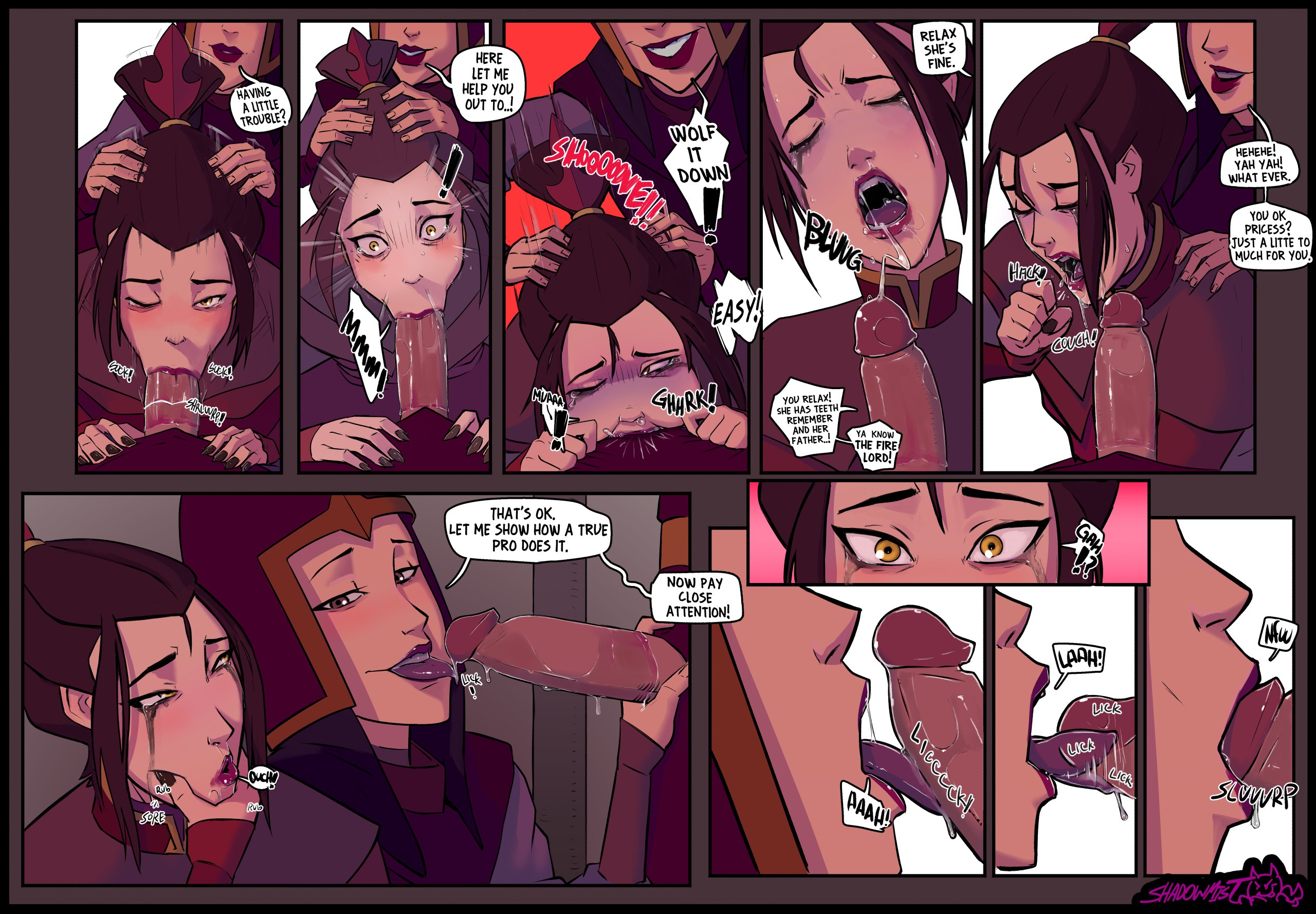 Azula CYOA Deepthroat Lesson porn comic picture 6