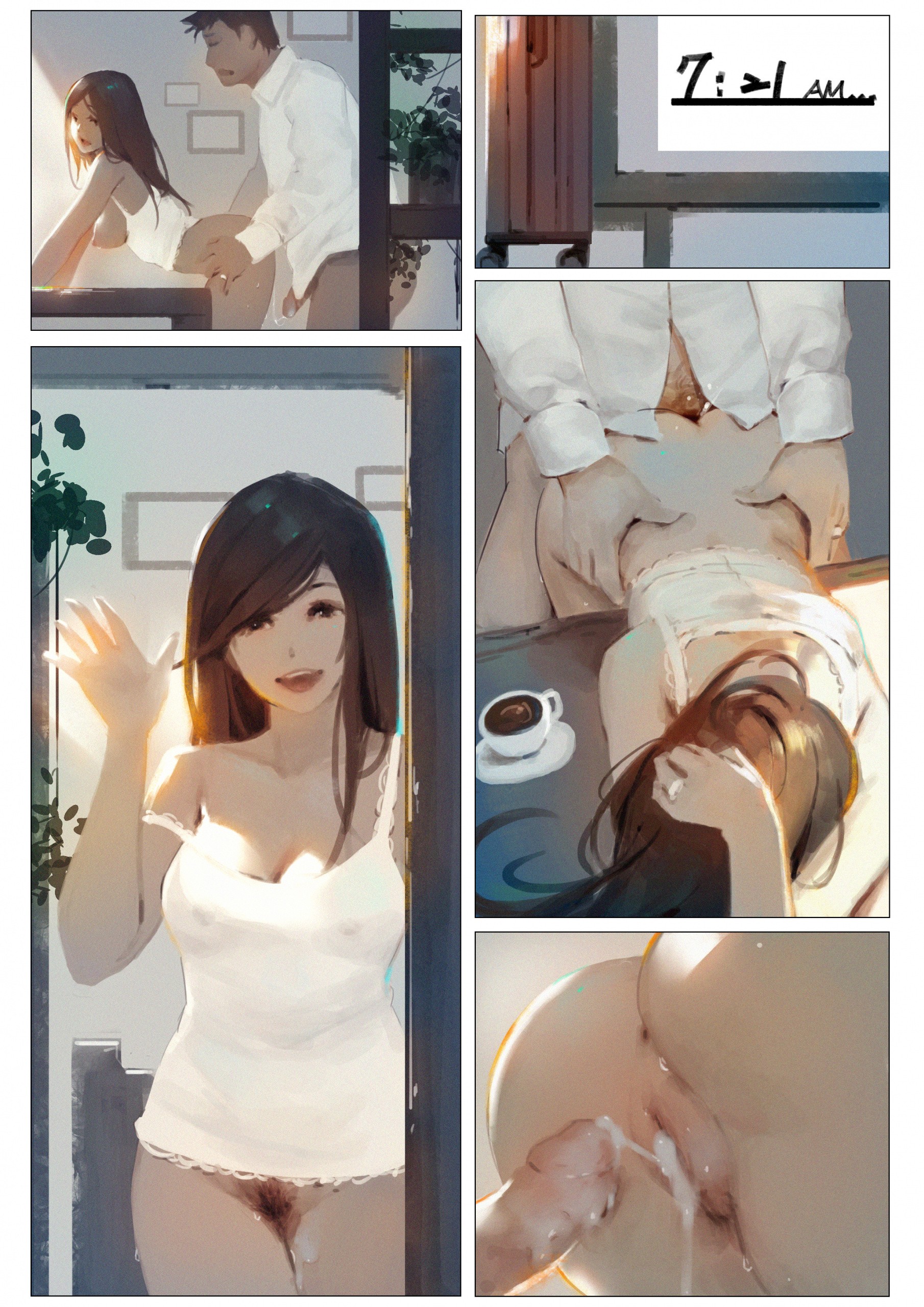 Lady "In the Studio" porn comic picture 2