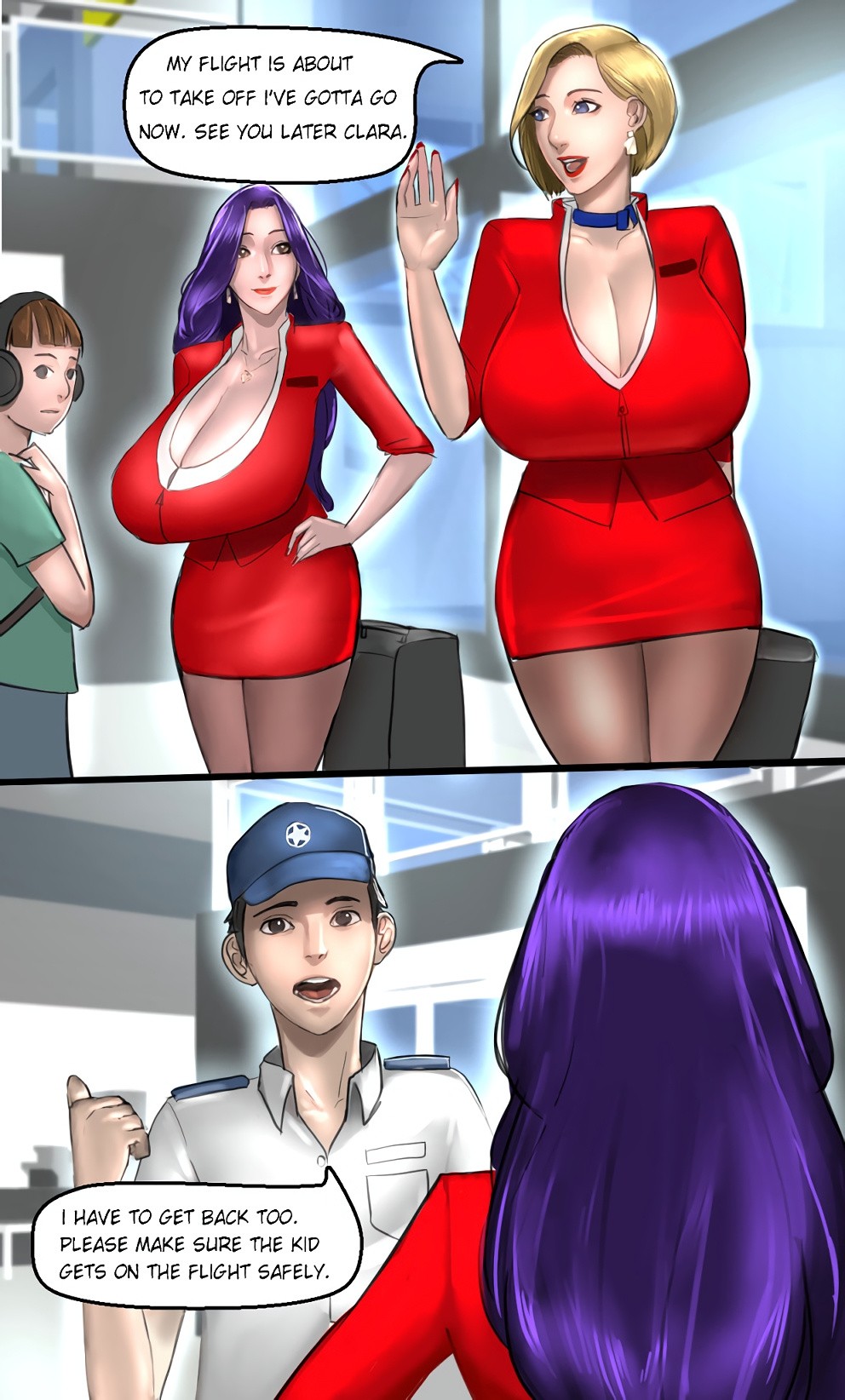 Milf Airline porn comic picture 15