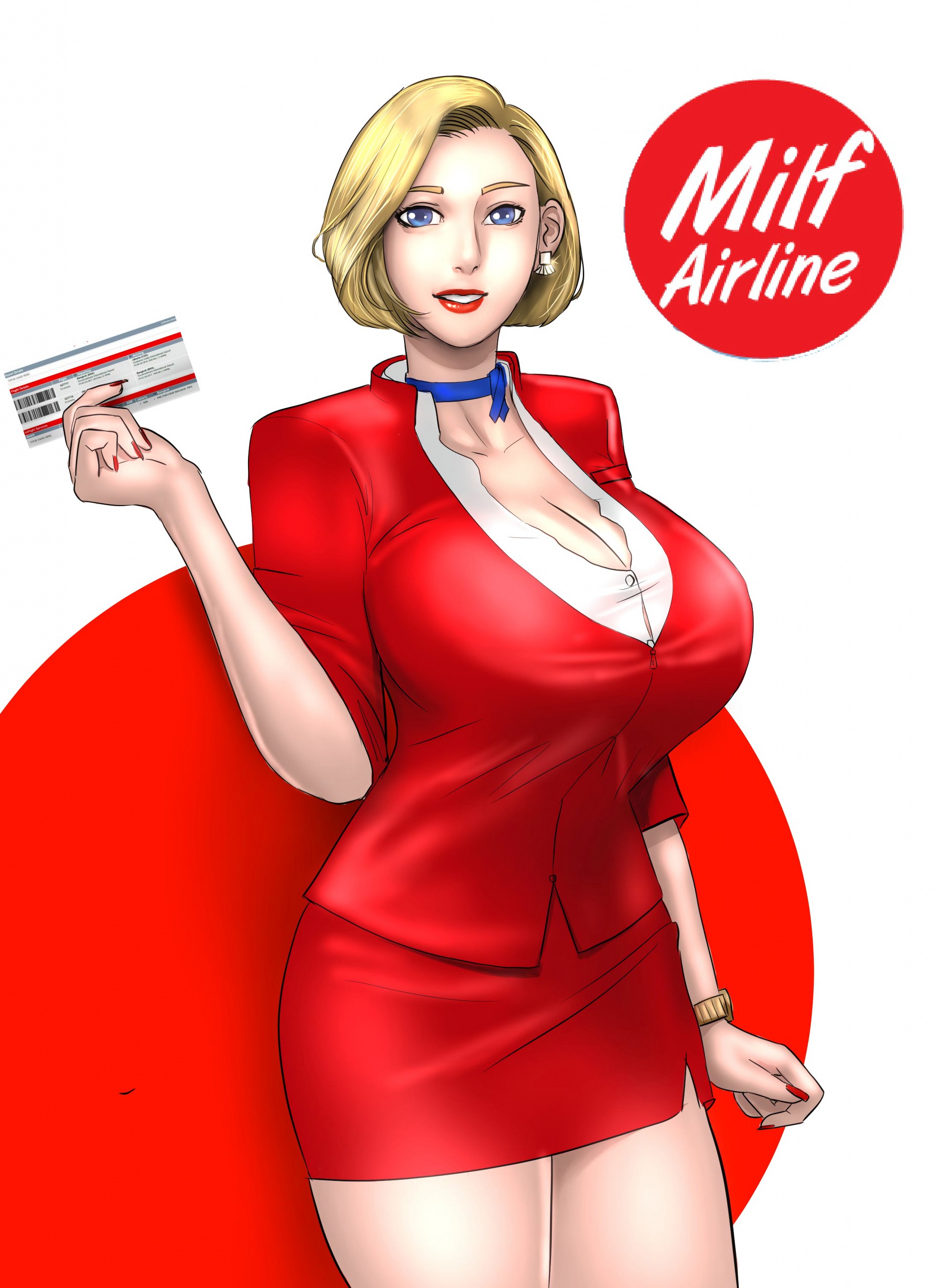 Milf Airline porn comic picture 2