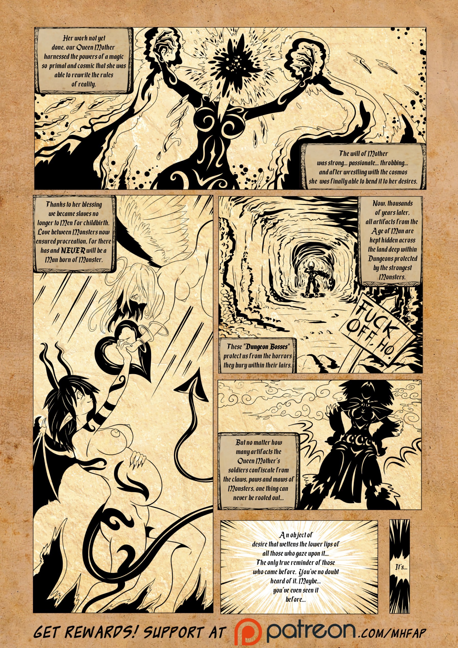 Monster Harem Feverish Absolute Passion! Ch. 1-5 porn comic picture 3