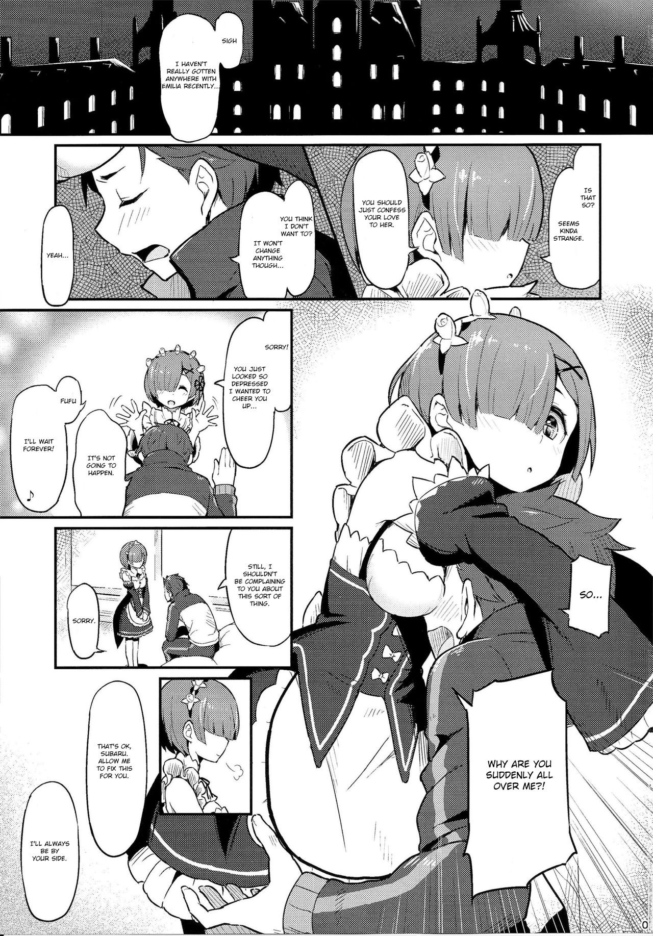 Rem no Emilia Kuttsuke Daisakusen porn comic picture 2