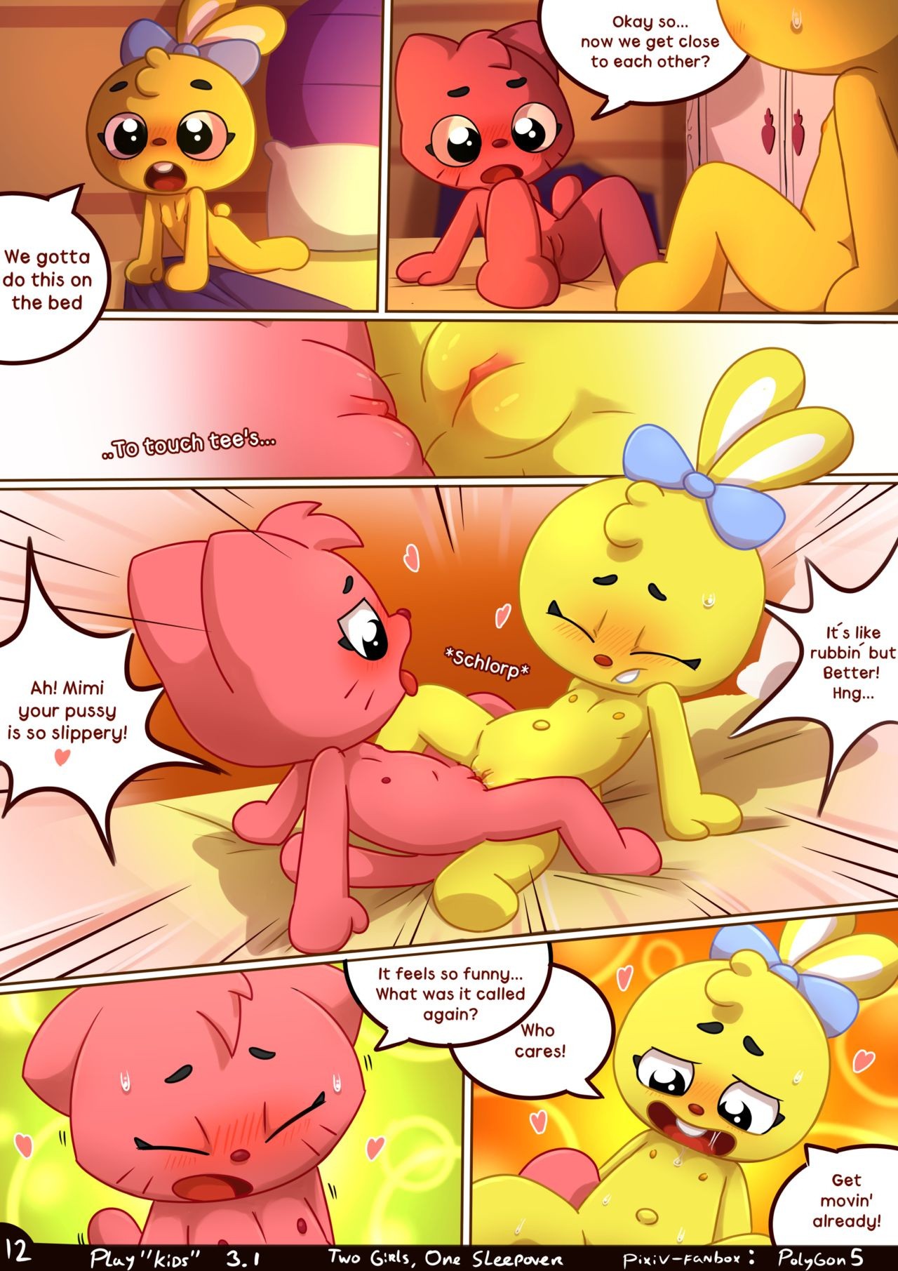 Two girls One sleepover porn comic picture 13